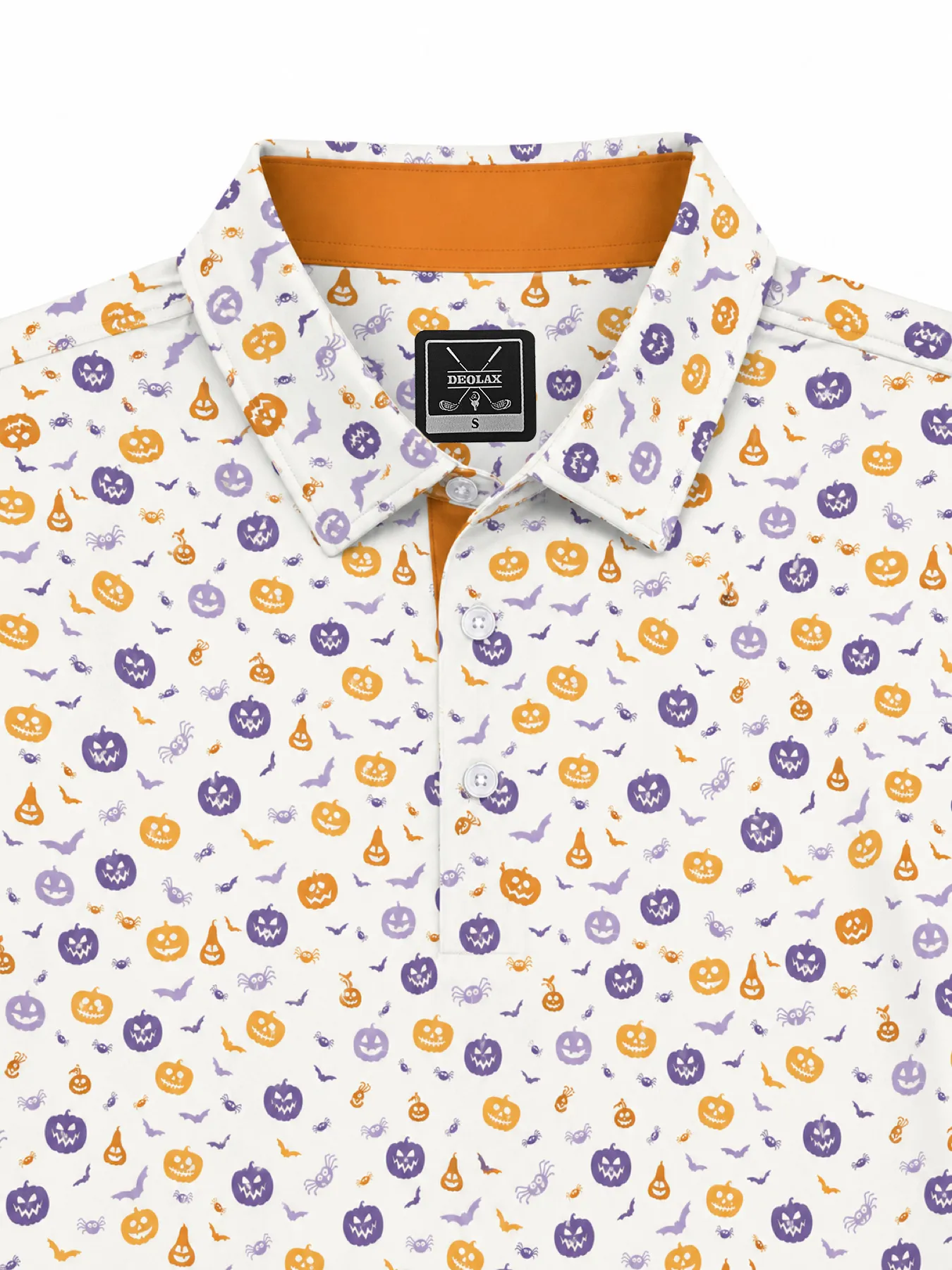 Halloween Bat and Pumpkins Polo