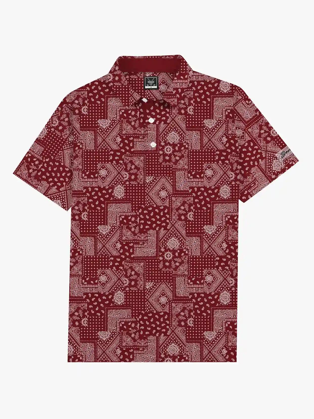 Harbor Mist Men's Paisley Polo - Deolax