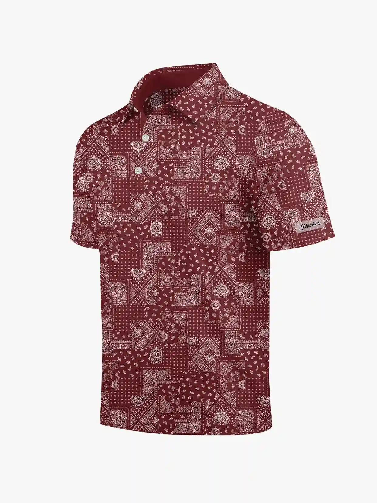 Harbor Mist Men's Paisley Polo - Deolax