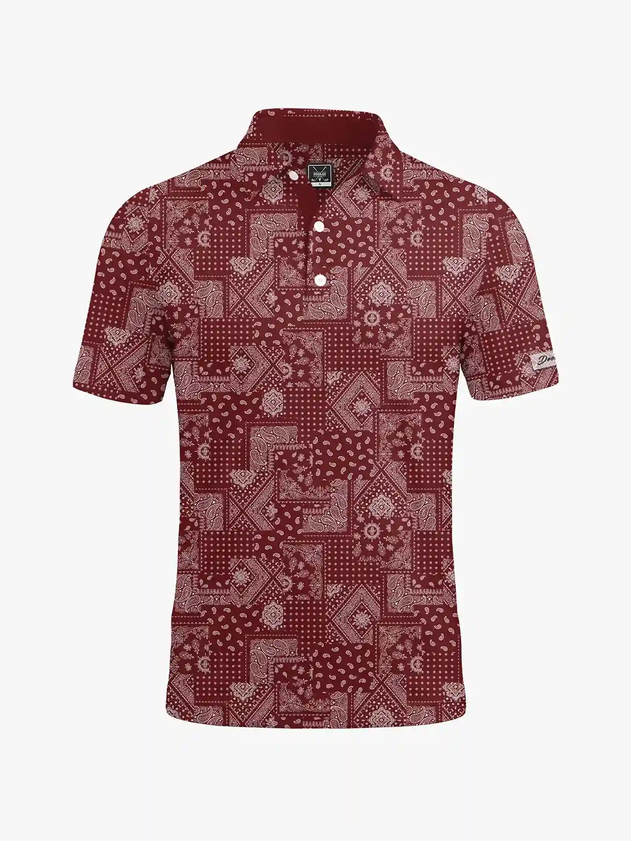 Harbor Mist Men's Paisley Polo - Deolax