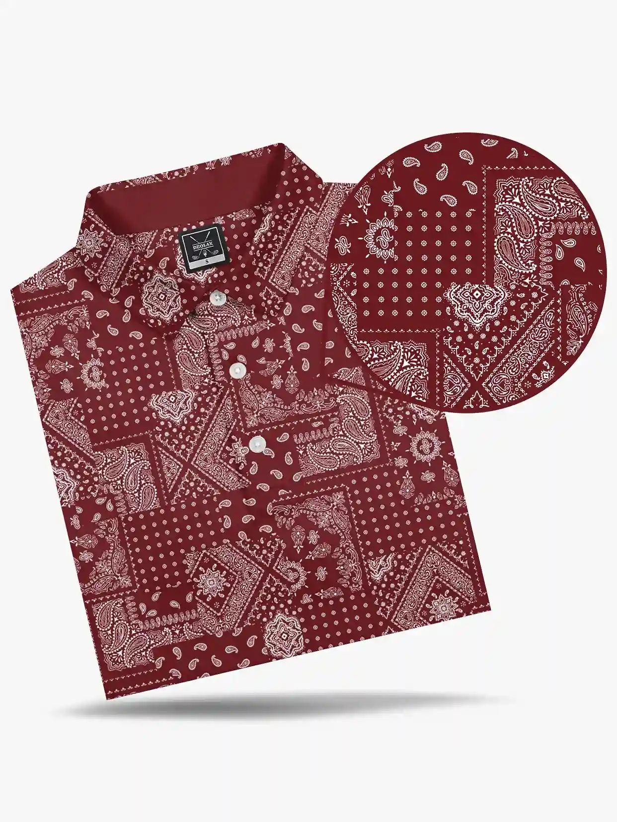 Harbor Mist Men's Paisley Polo - Deolax