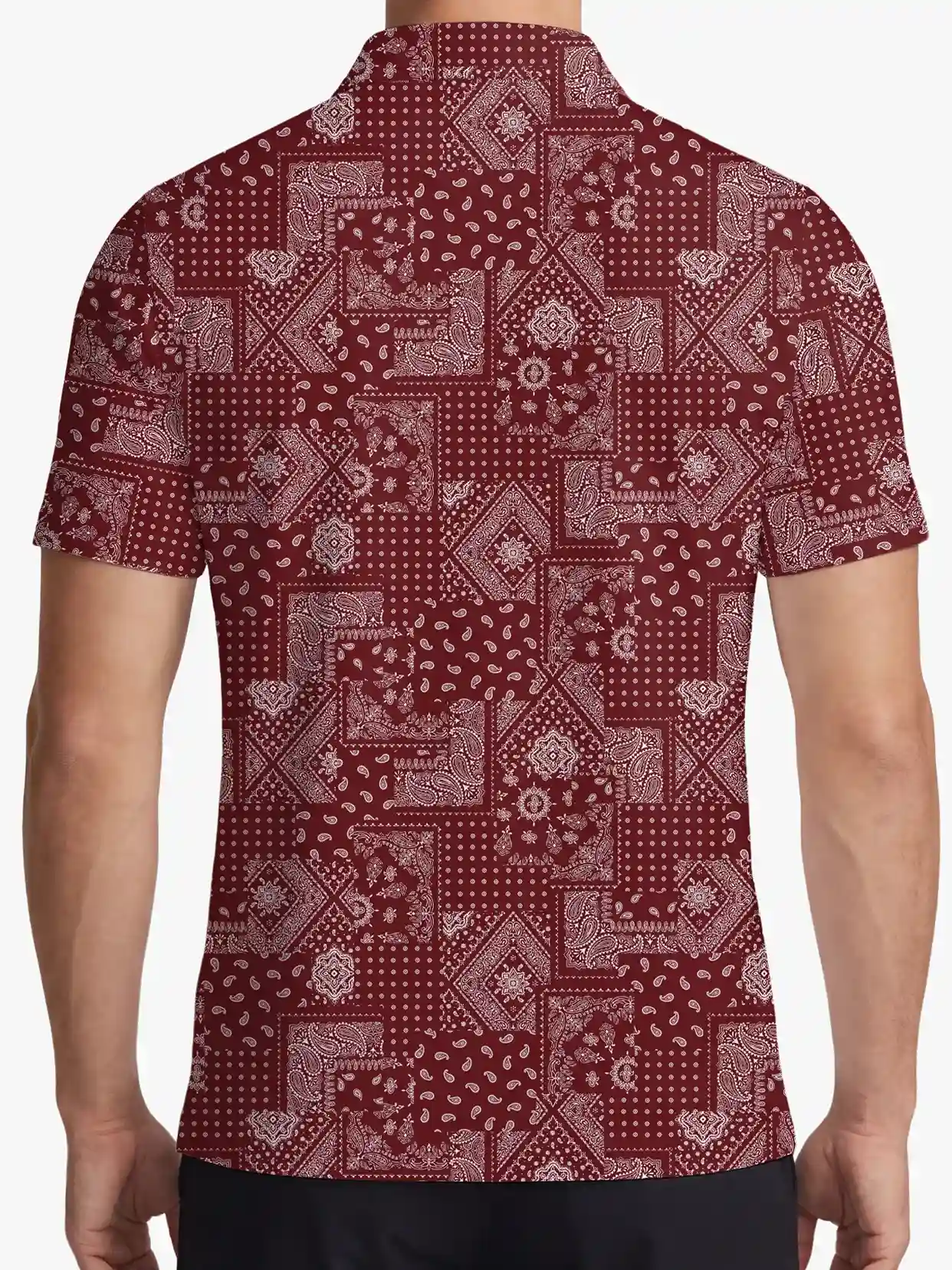 Harbor Mist Men's Paisley Polo - Deolax