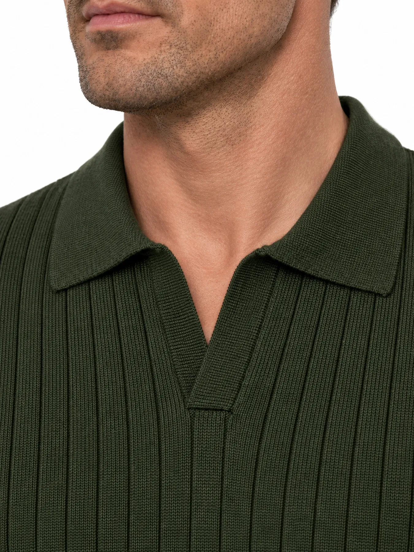 Heritage Wool-Blend Johnny Collar Sweater Polo