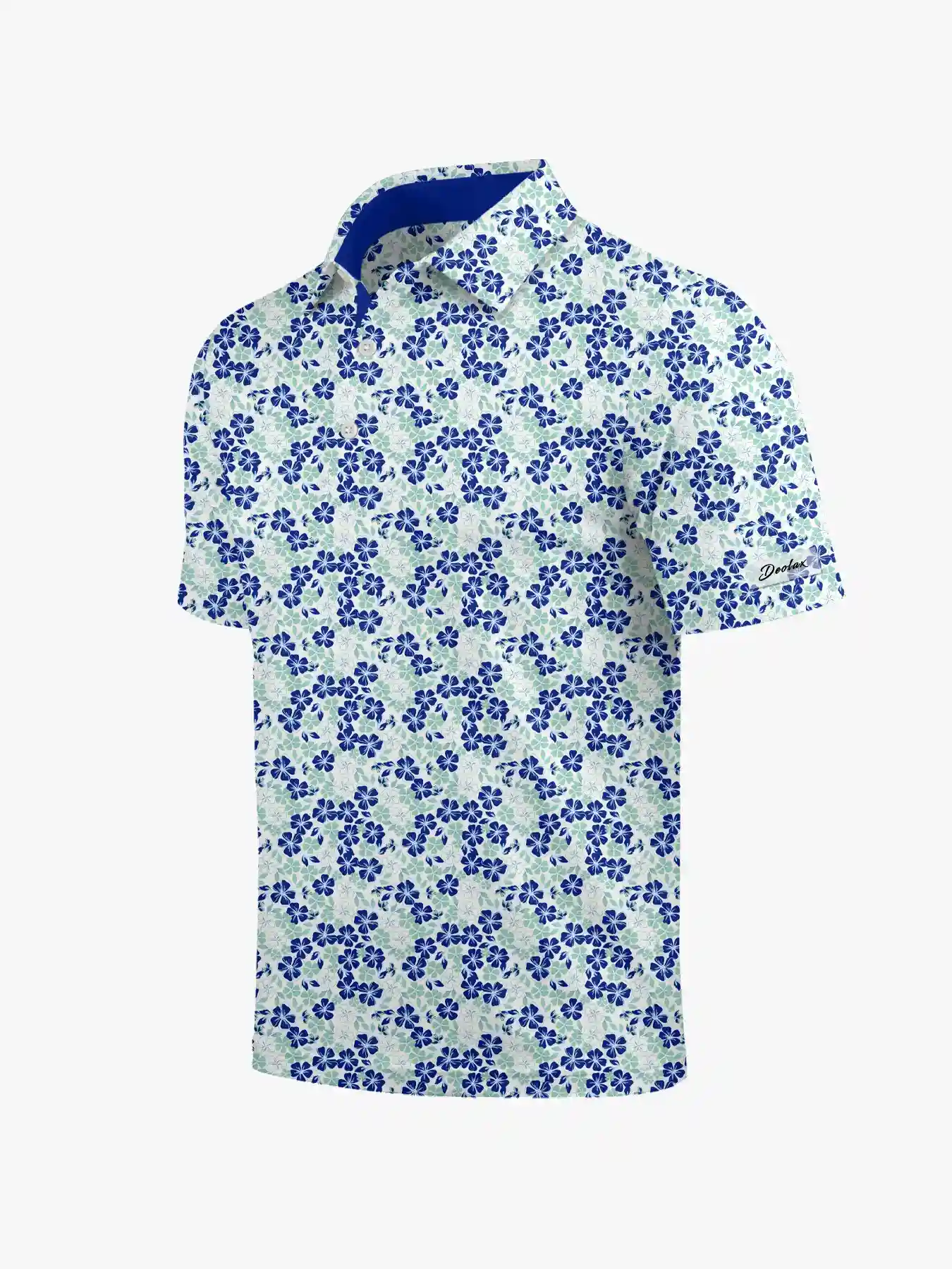 Hibiscus Wave Floral Polo - Deolax