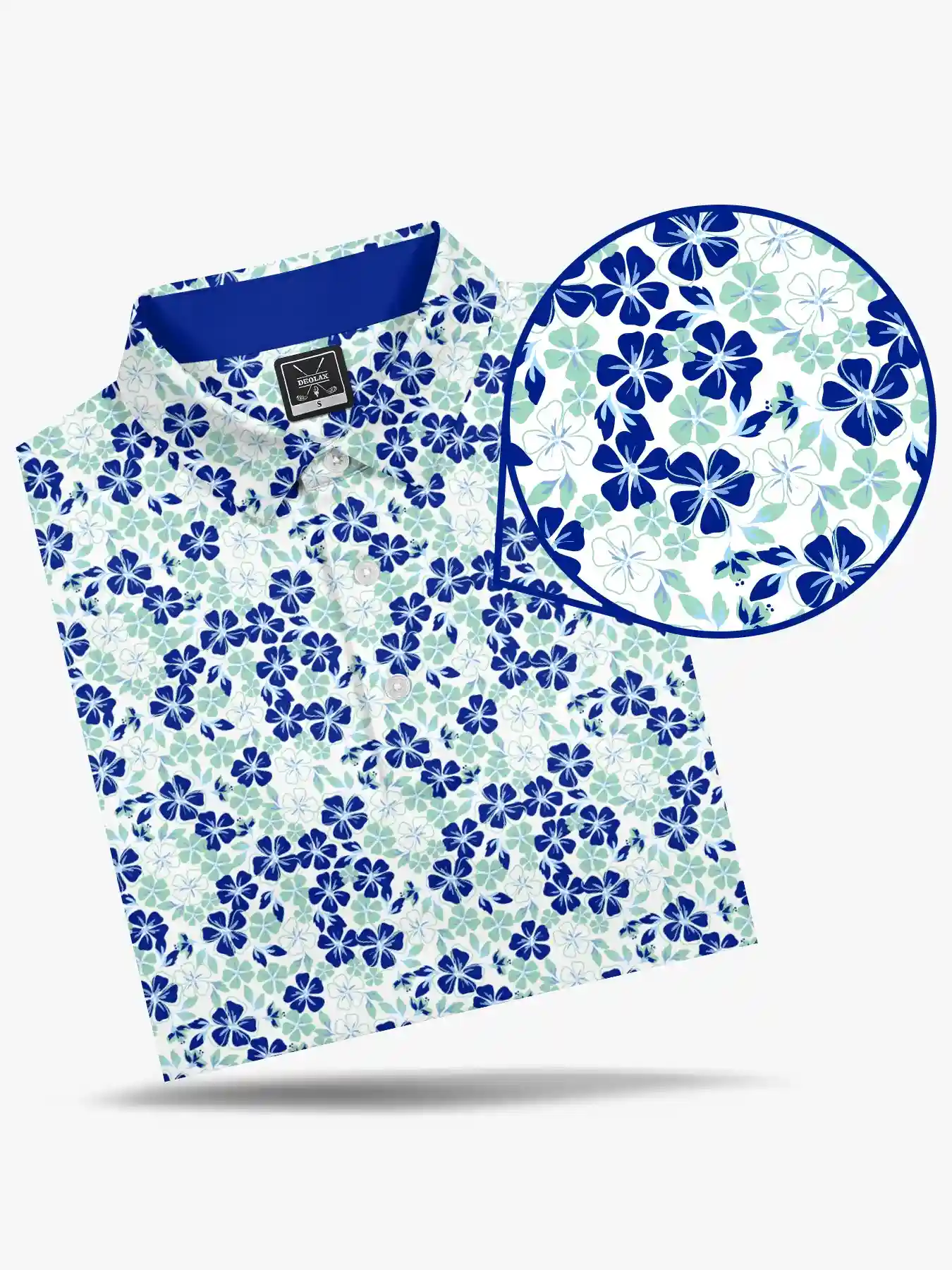 Hibiscus Wave Floral Polo - Deolax
