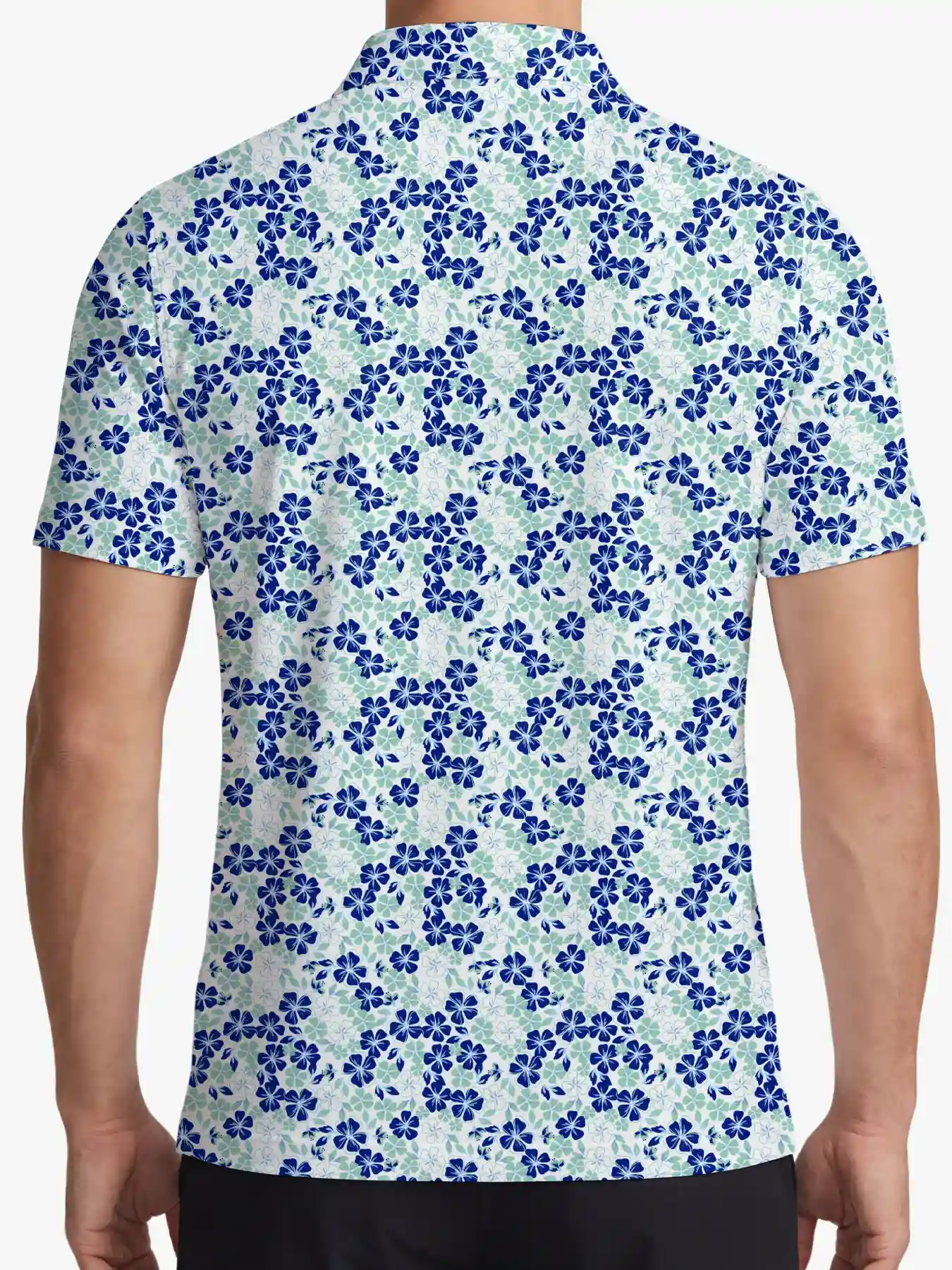 Hibiscus Wave Floral Polo - Deolax