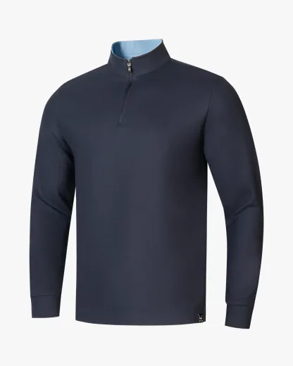 Hillside Navy Quarter Zip - Deolax