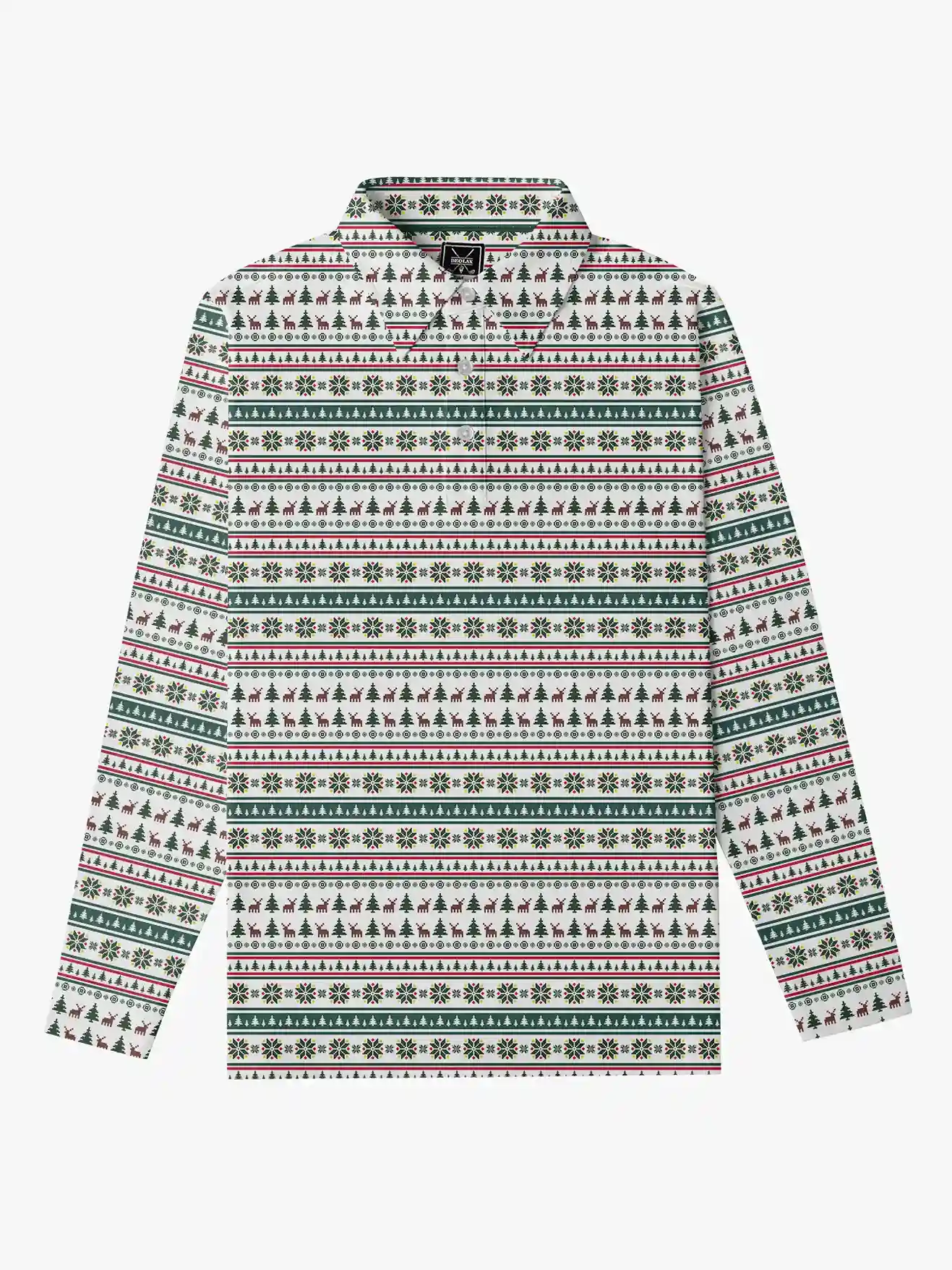 Holiday Links Long Sleeve Polo - Deolax
