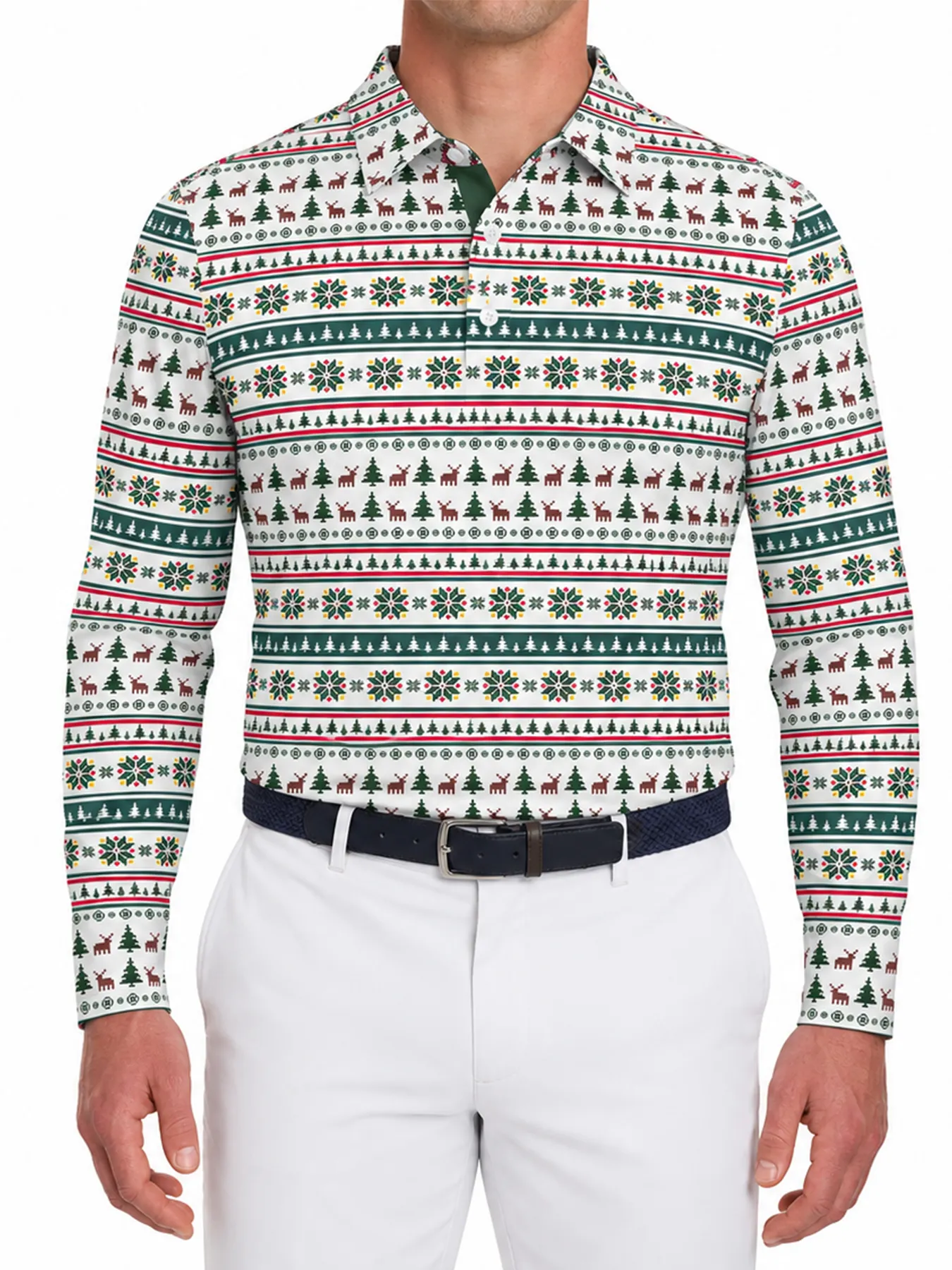 Holiday Links Long Sleeve Polo