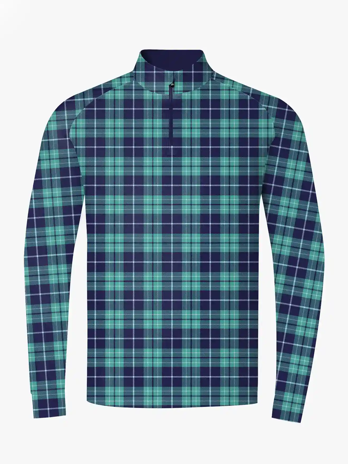 Holiday Links Plaid Quarter Zip Pullover - Deolax