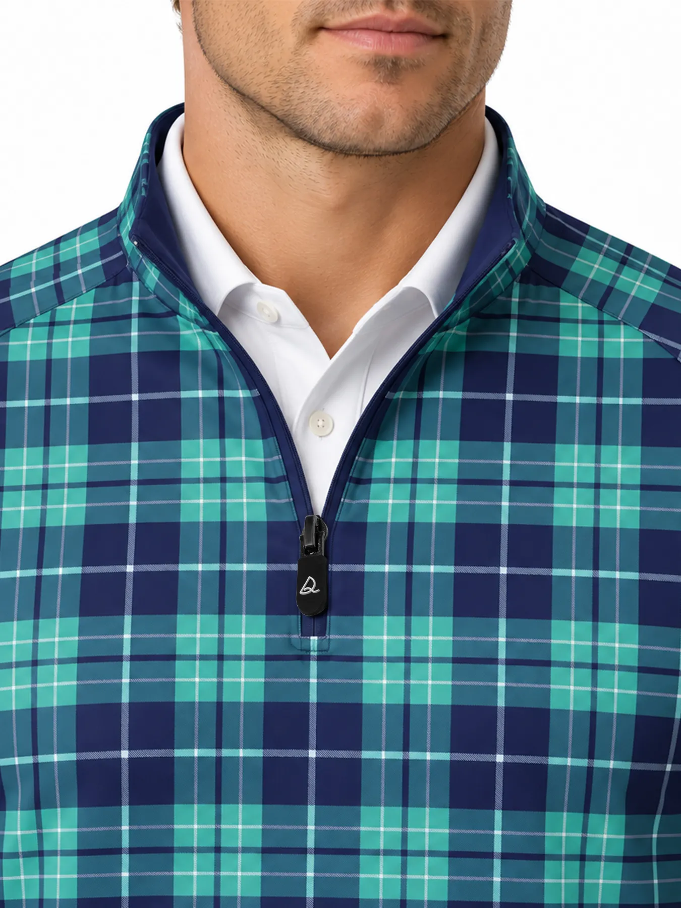 Holiday Links Plaid Quarter Zip