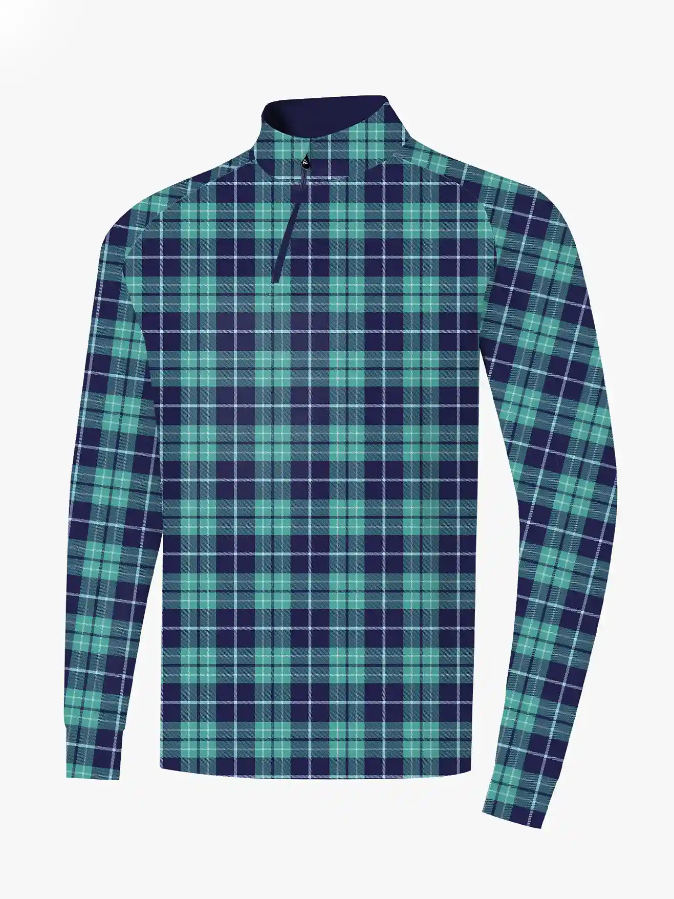 Holiday Links Plaid Quarter Zip Pullover - Deolax