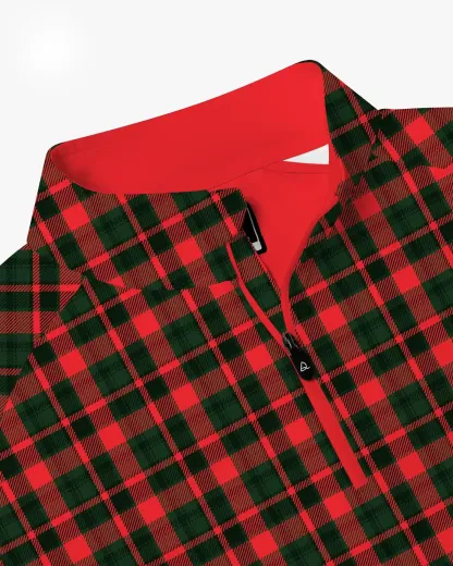 Holiday Plaid Quarter Zip - Deolax