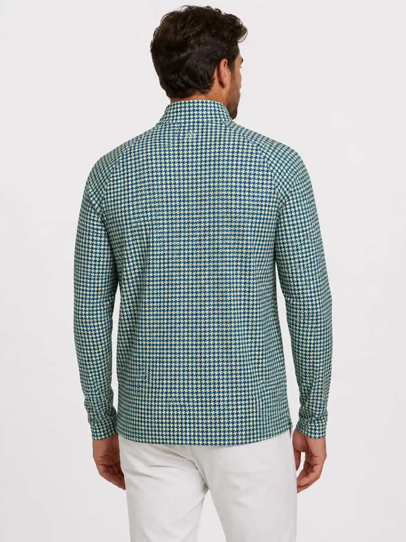 Houndstooth Lime Quarter Zip