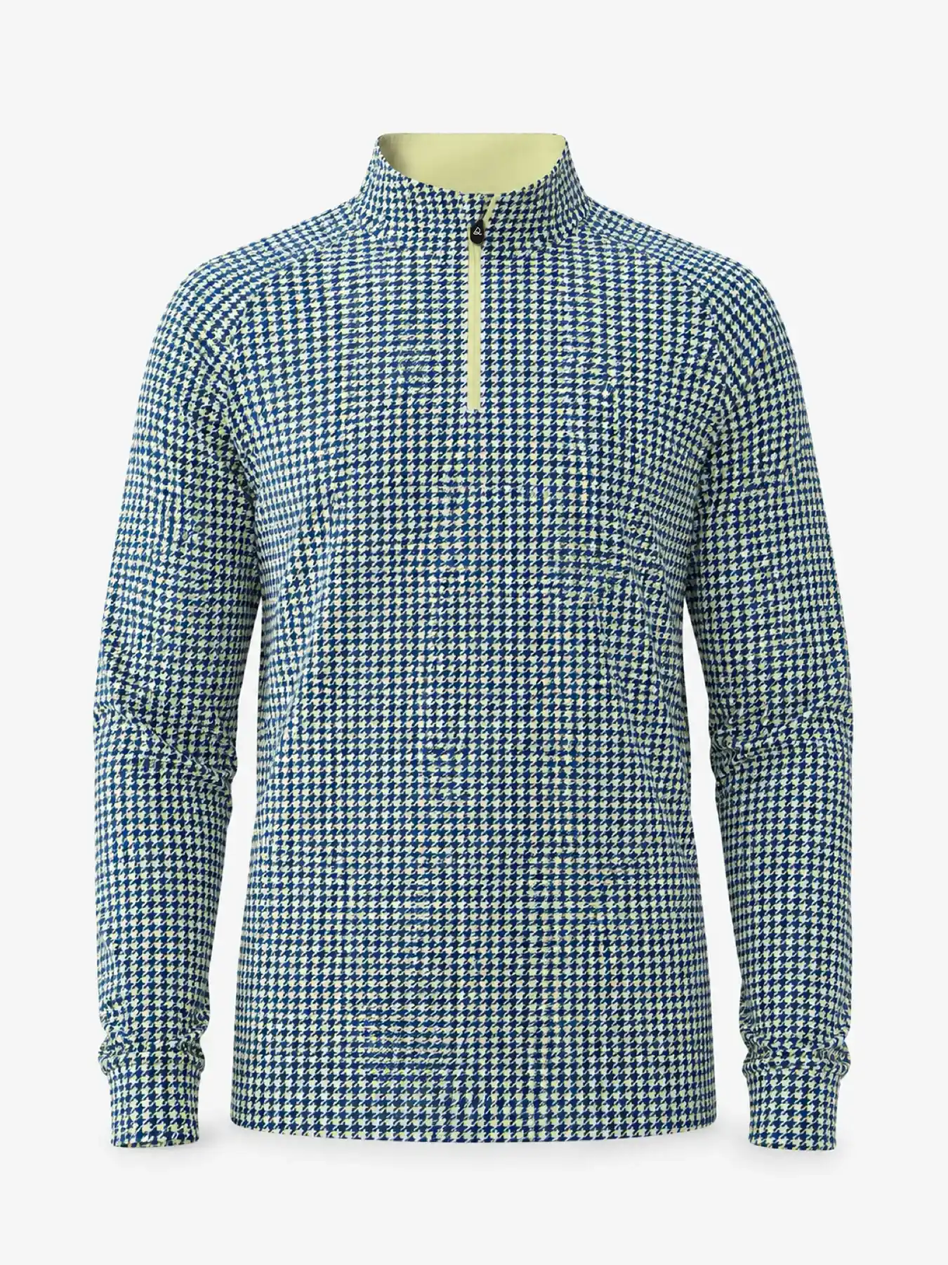 Houndstooth Lime Quarter Zip