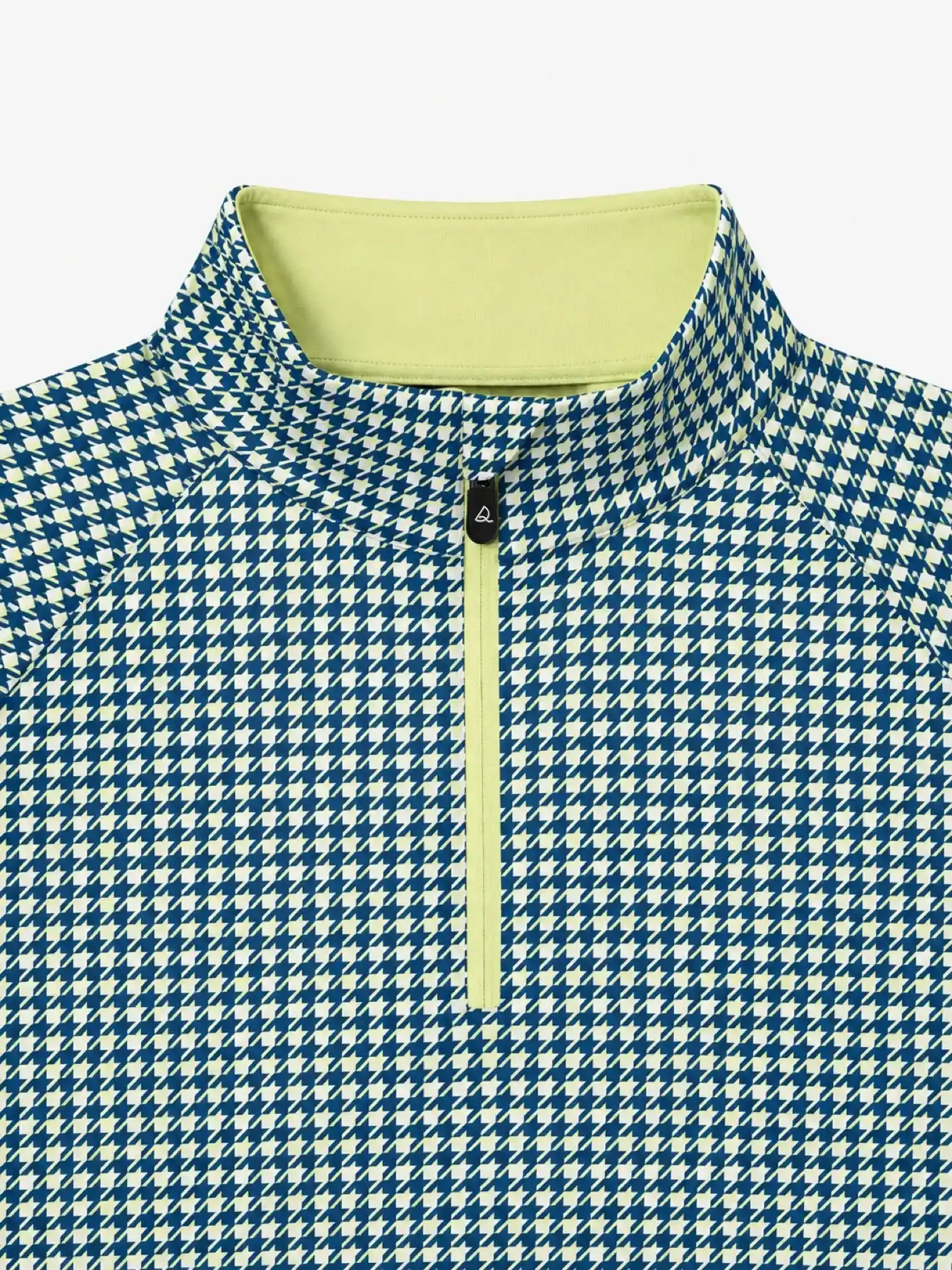 Houndstooth Lime Quarter Zip