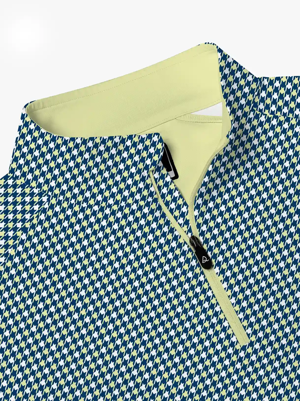 Houndstooth Lime Quarter Zip - Deolax