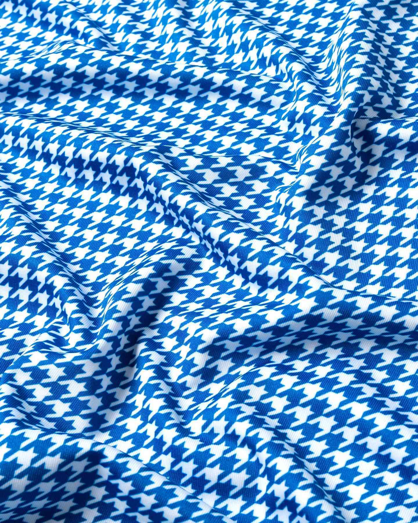 Houndstooth Quarter Zip - Ocean Blue - Deolax