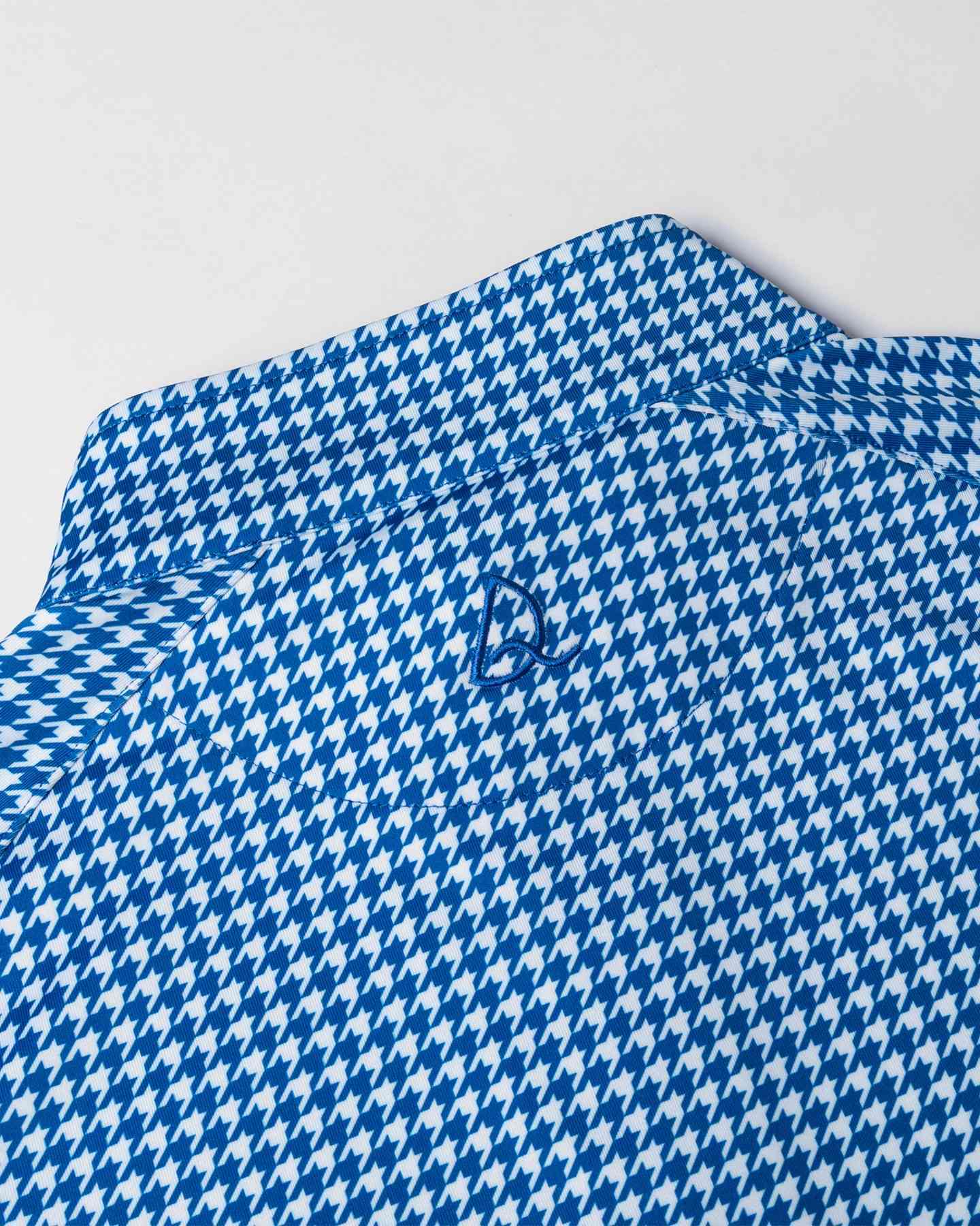 Houndstooth Quarter Zip - Ocean Blue - Deolax