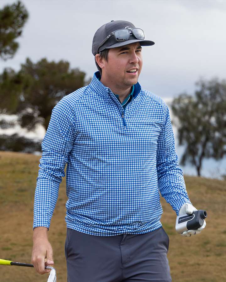 Houndstooth Quarter Zip