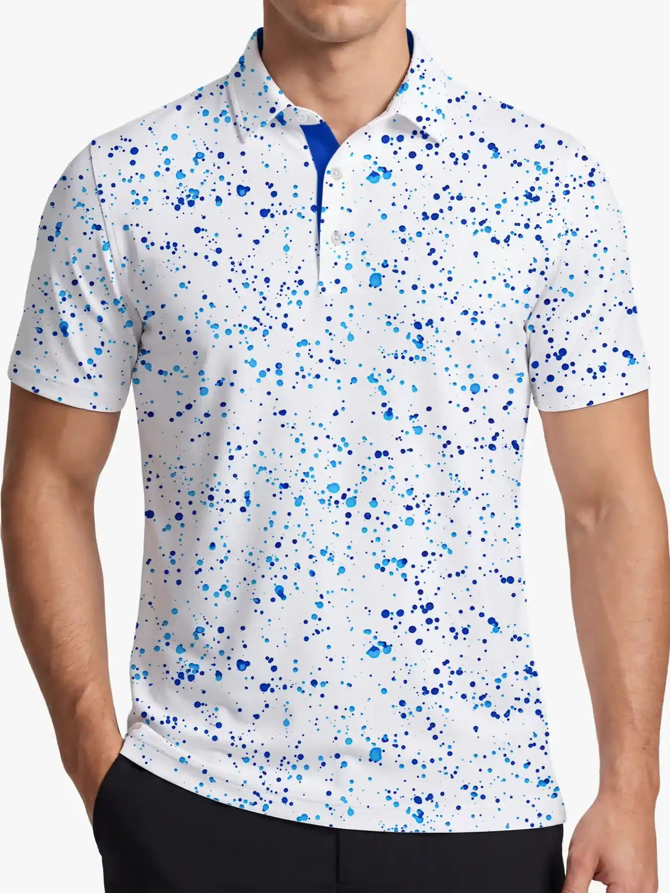 Men's Ink Paint Splash Polo - Deolax