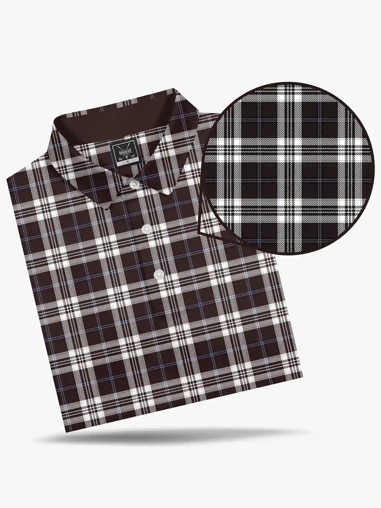 Ironwood Checked Brown Polo - Deolax