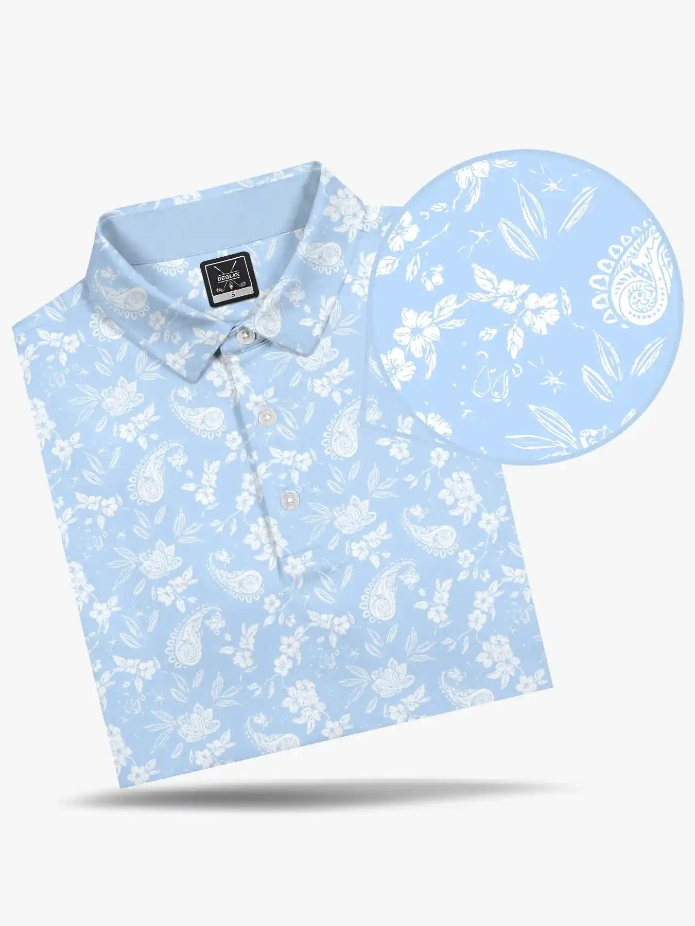 Island Vibe Paisley Polo for Men - Deolax