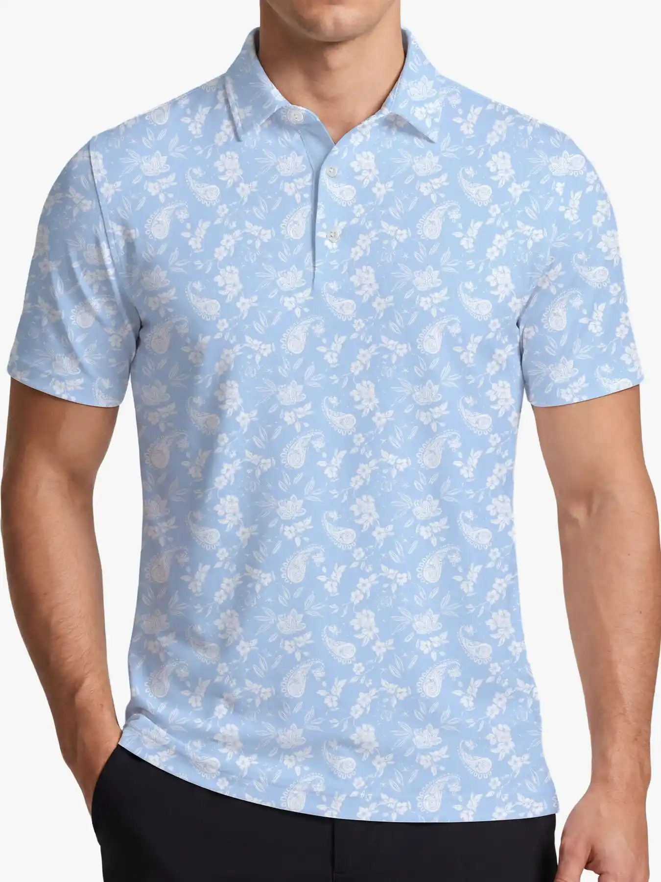 Island Vibe Paisley Polo for Men - Deolax