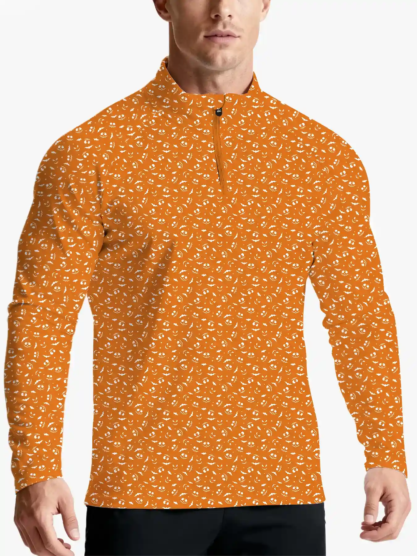 Jack-O’-Lantern Halloween Quarter Zip - Deolax