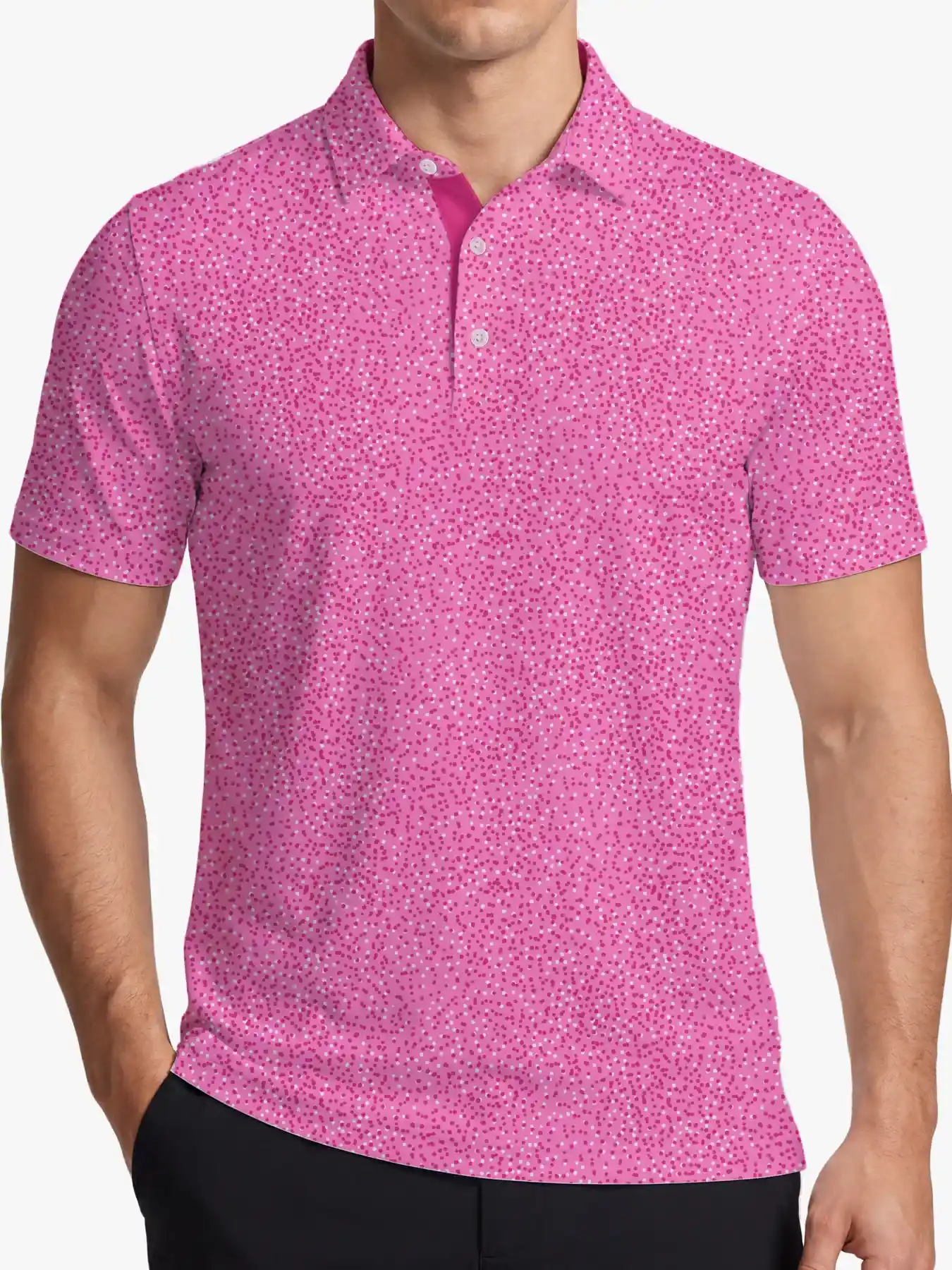 Key West Flamingo Paint Splatter Polo - Deolax
