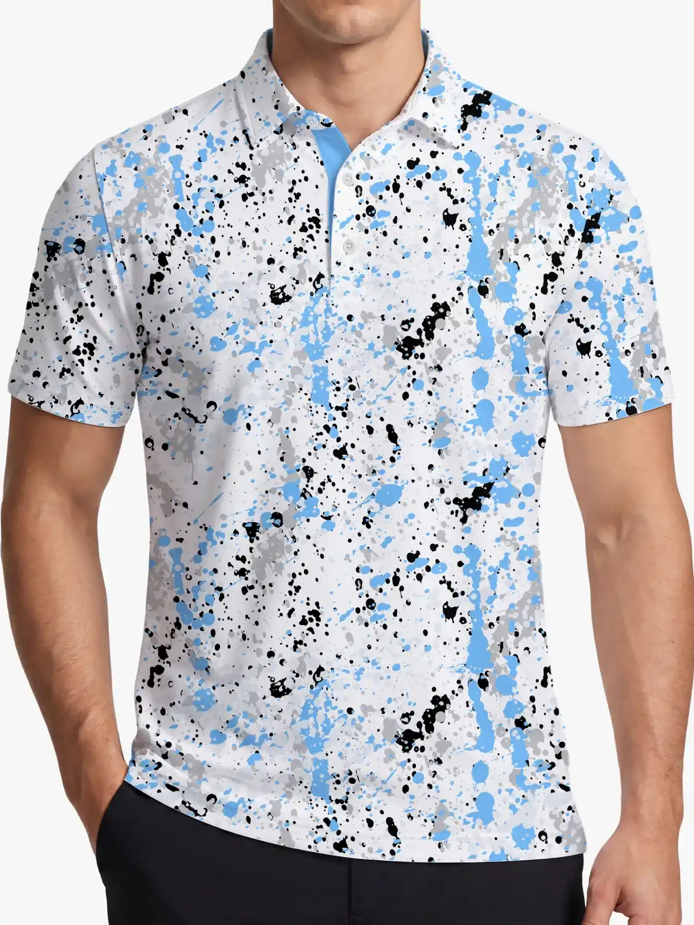 Kinetic Art Paint Splatter Polo - Deolax
