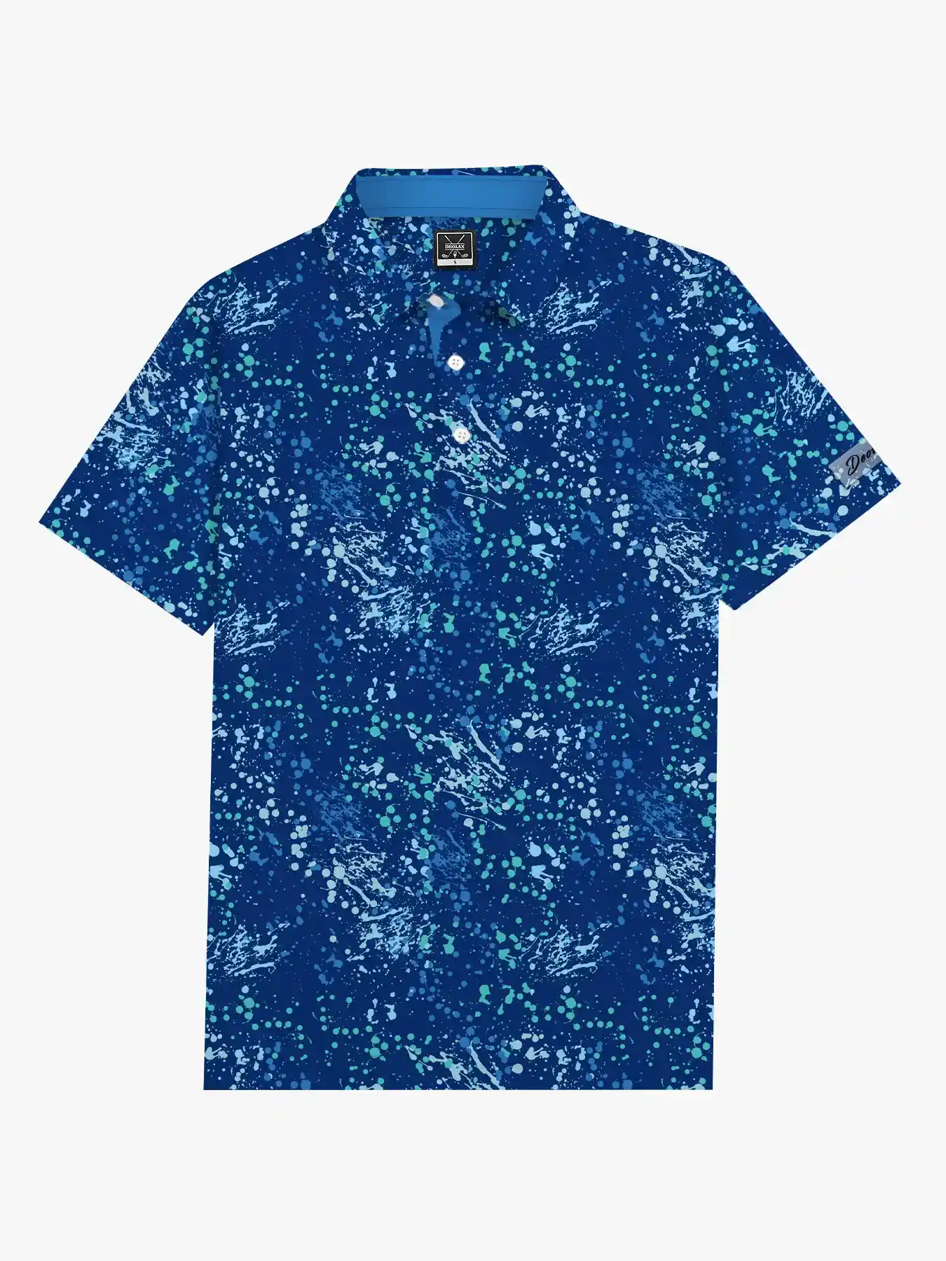 Kinetic Paint Splatter Print Polo - Deolax