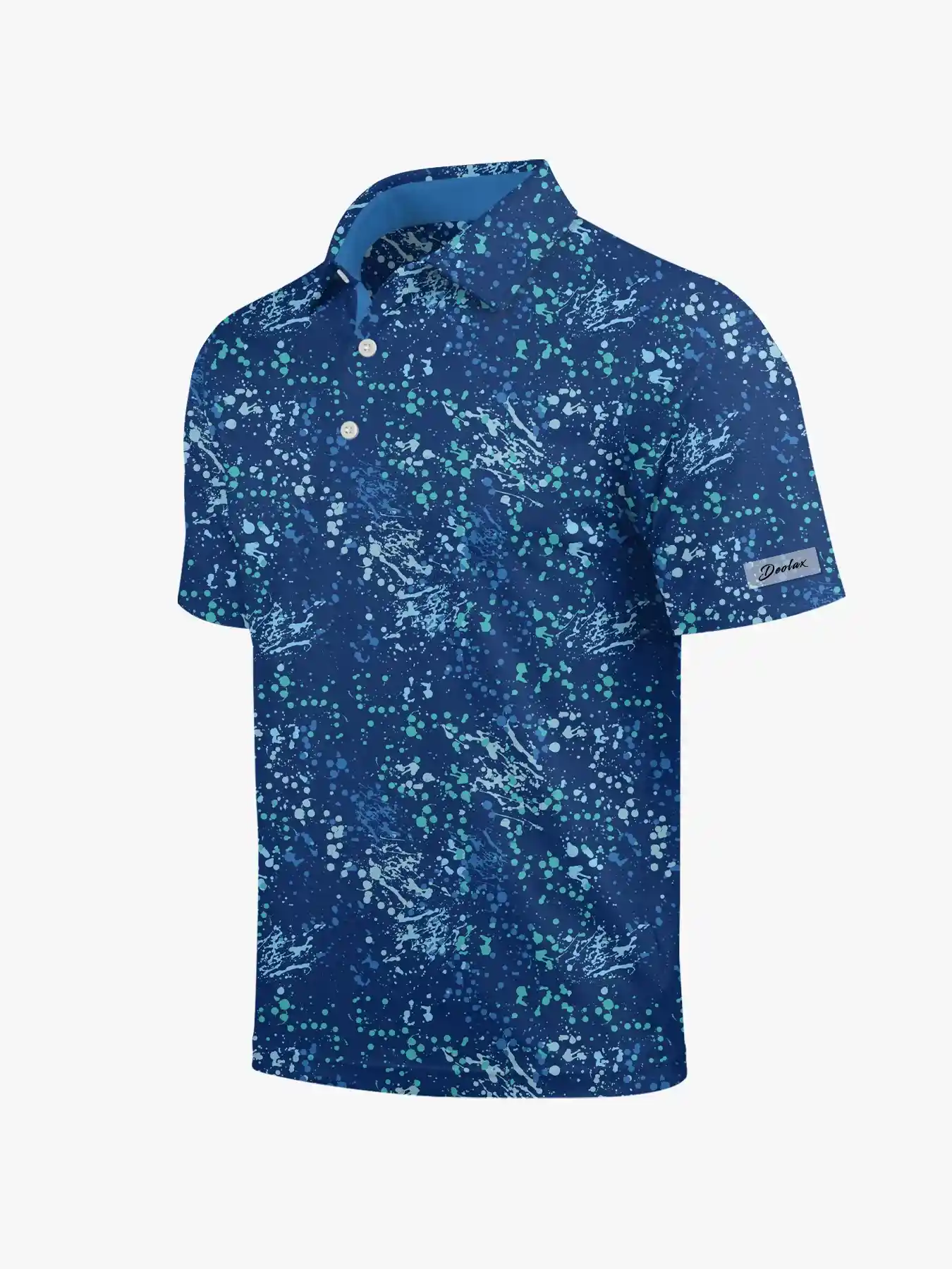 Kinetic Paint Splatter Print Polo - Deolax