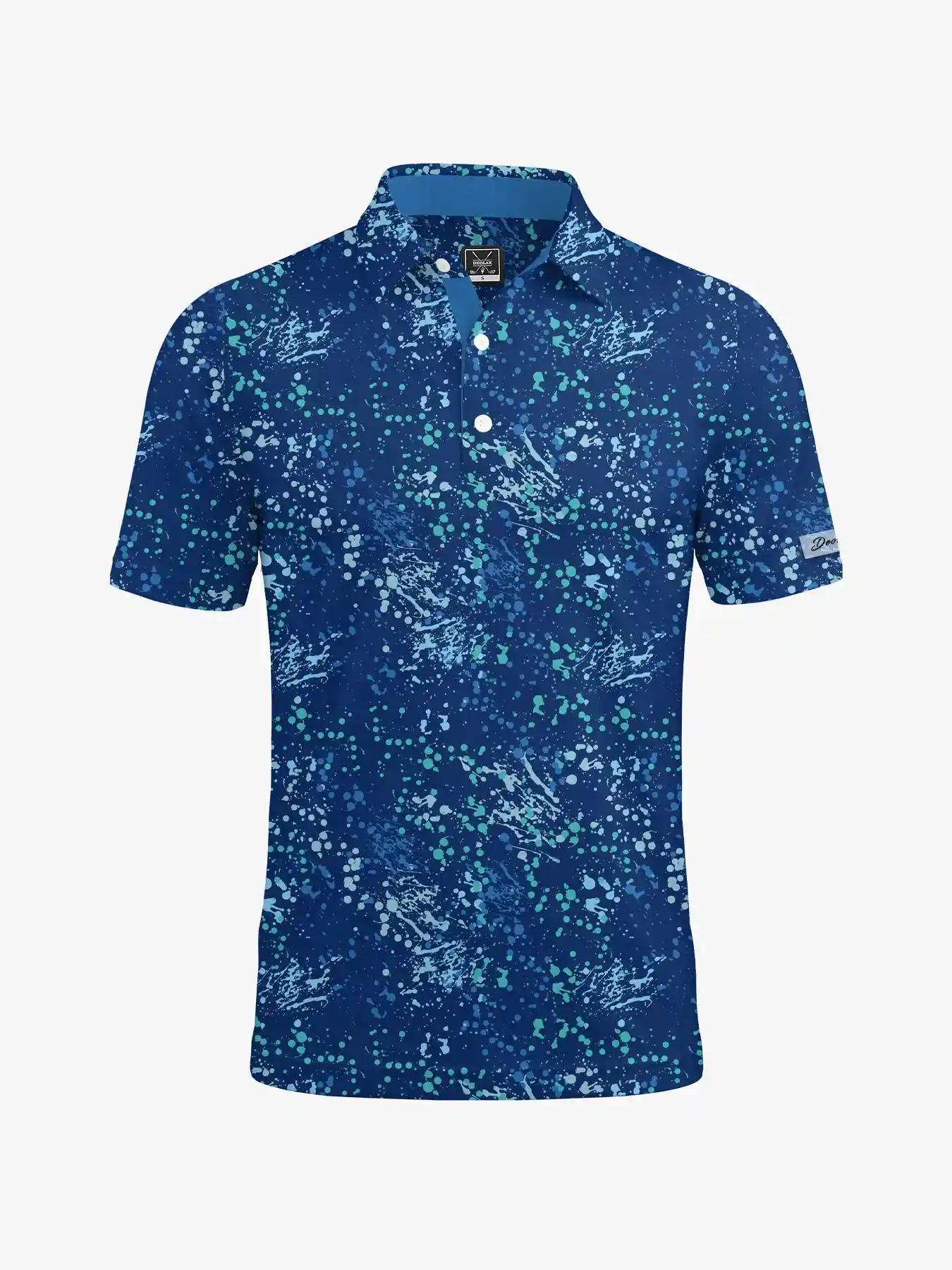 Kinetic Paint Splatter Print Polo - Deolax