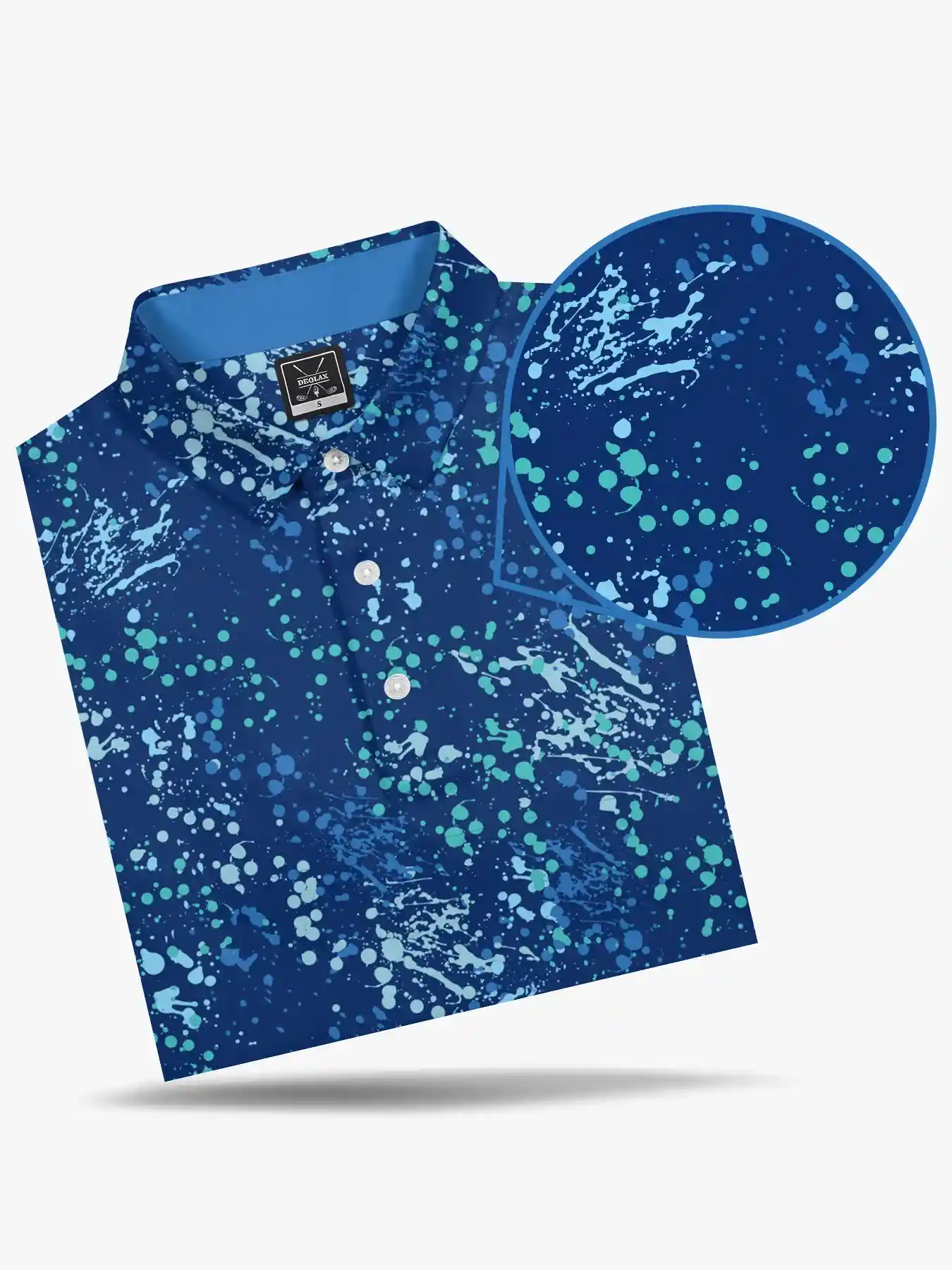 Kinetic Paint Splatter Print Polo - Deolax