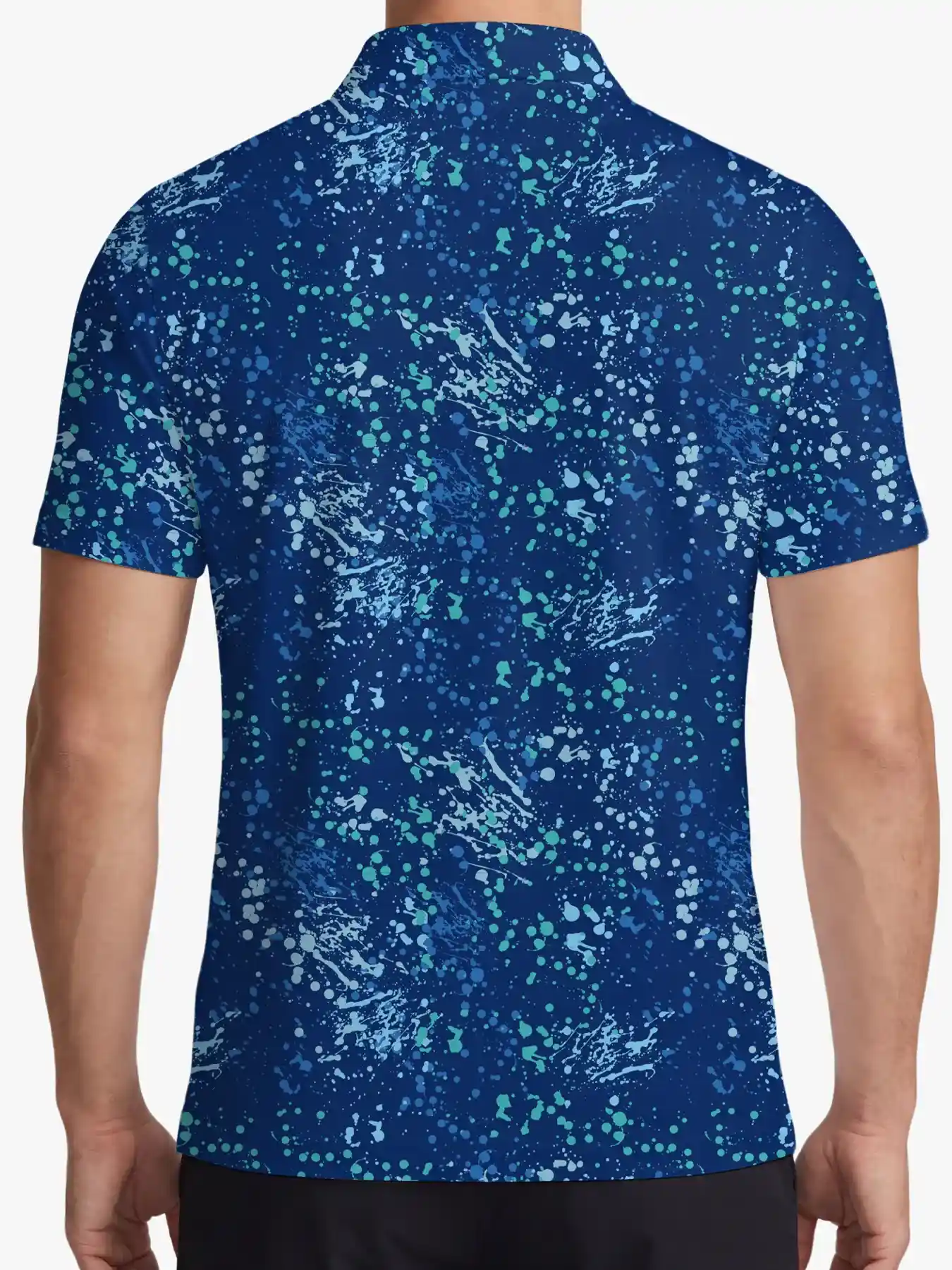Kinetic Paint Splatter Print Polo - Deolax