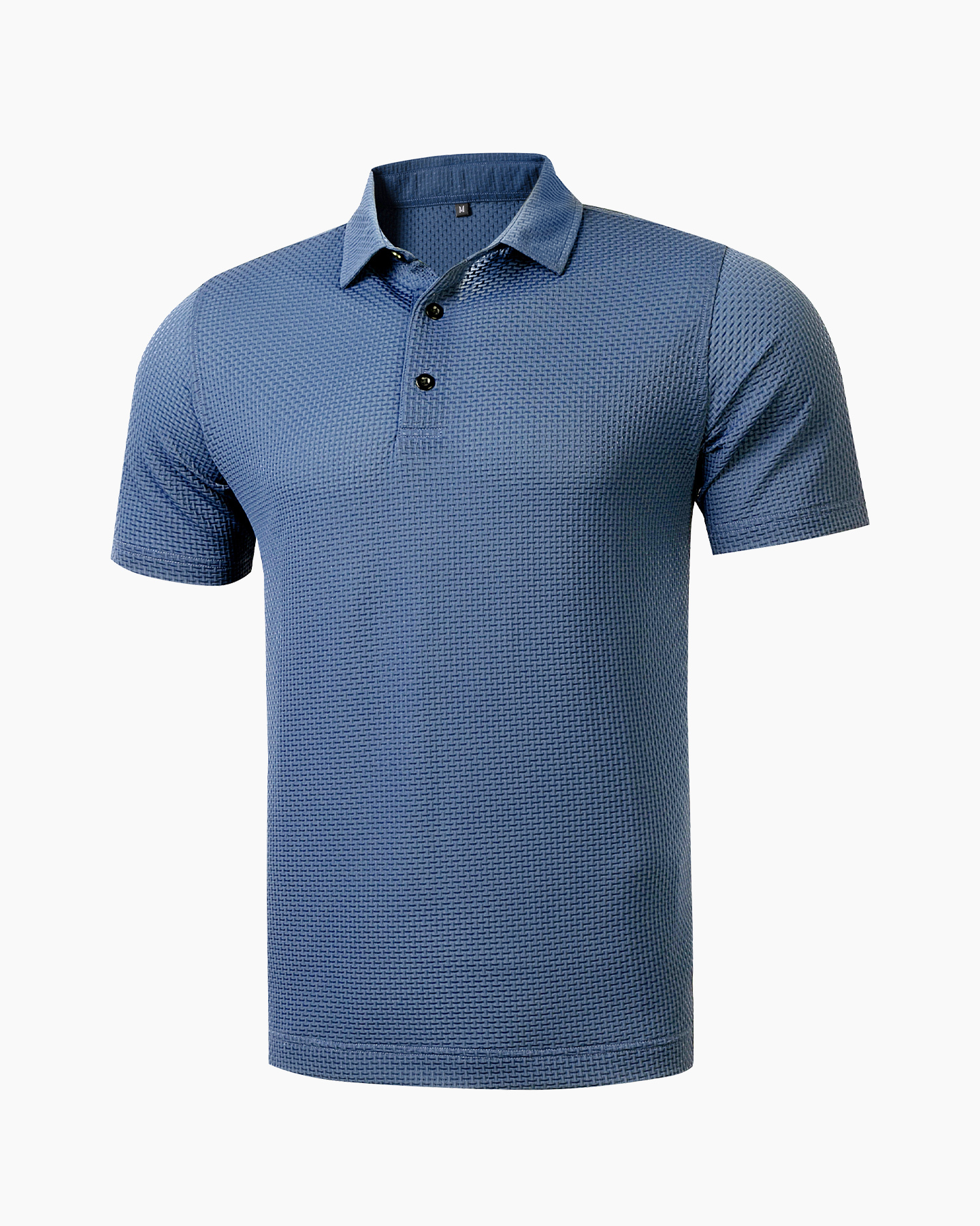 Knit Polo Shirt in blue by Deolax