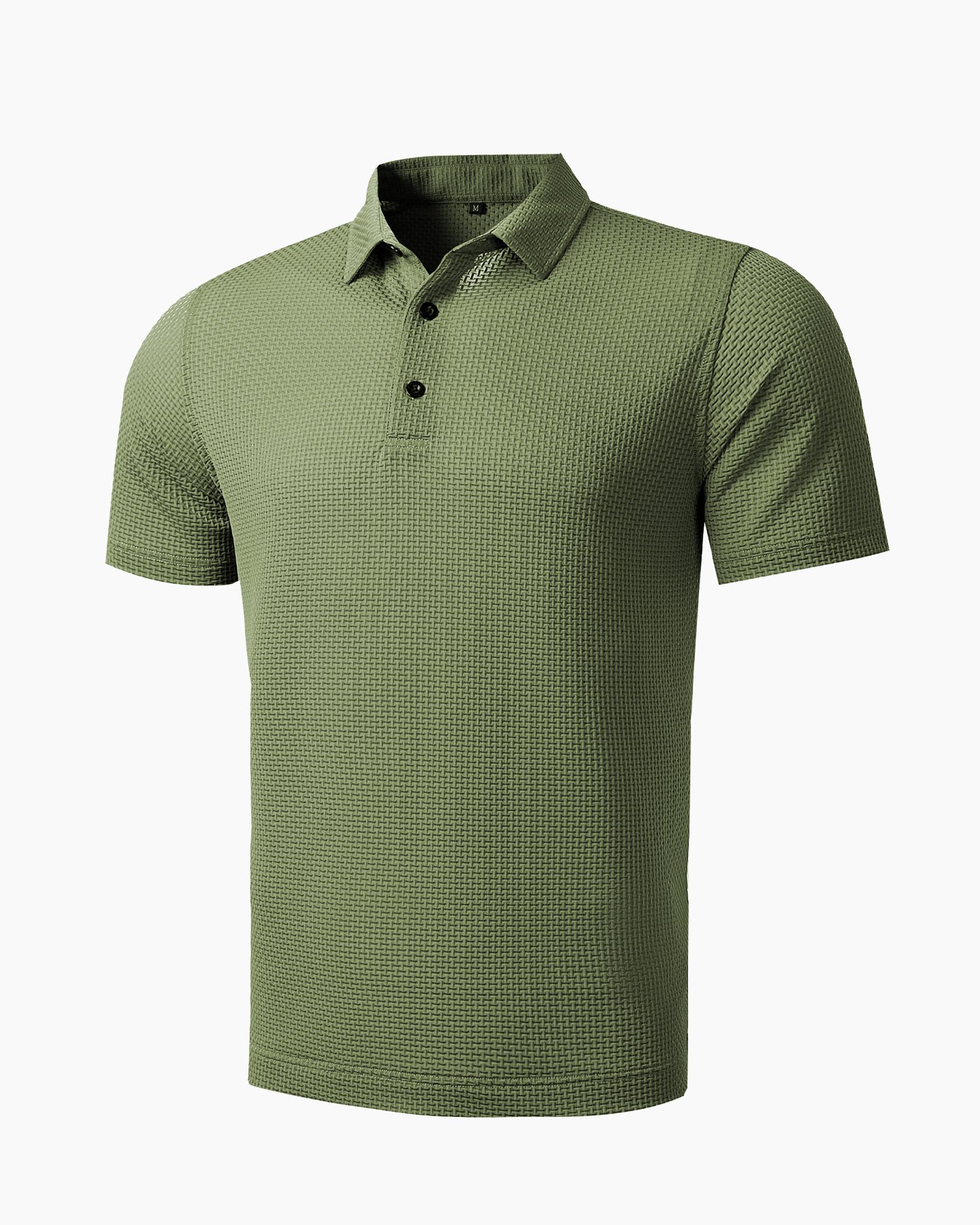 Knit Polo Shirt in green by Deolax
