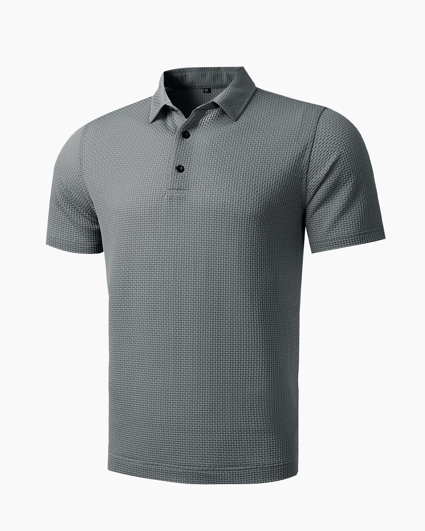 Knit Polo Shirt in grey by Deolax