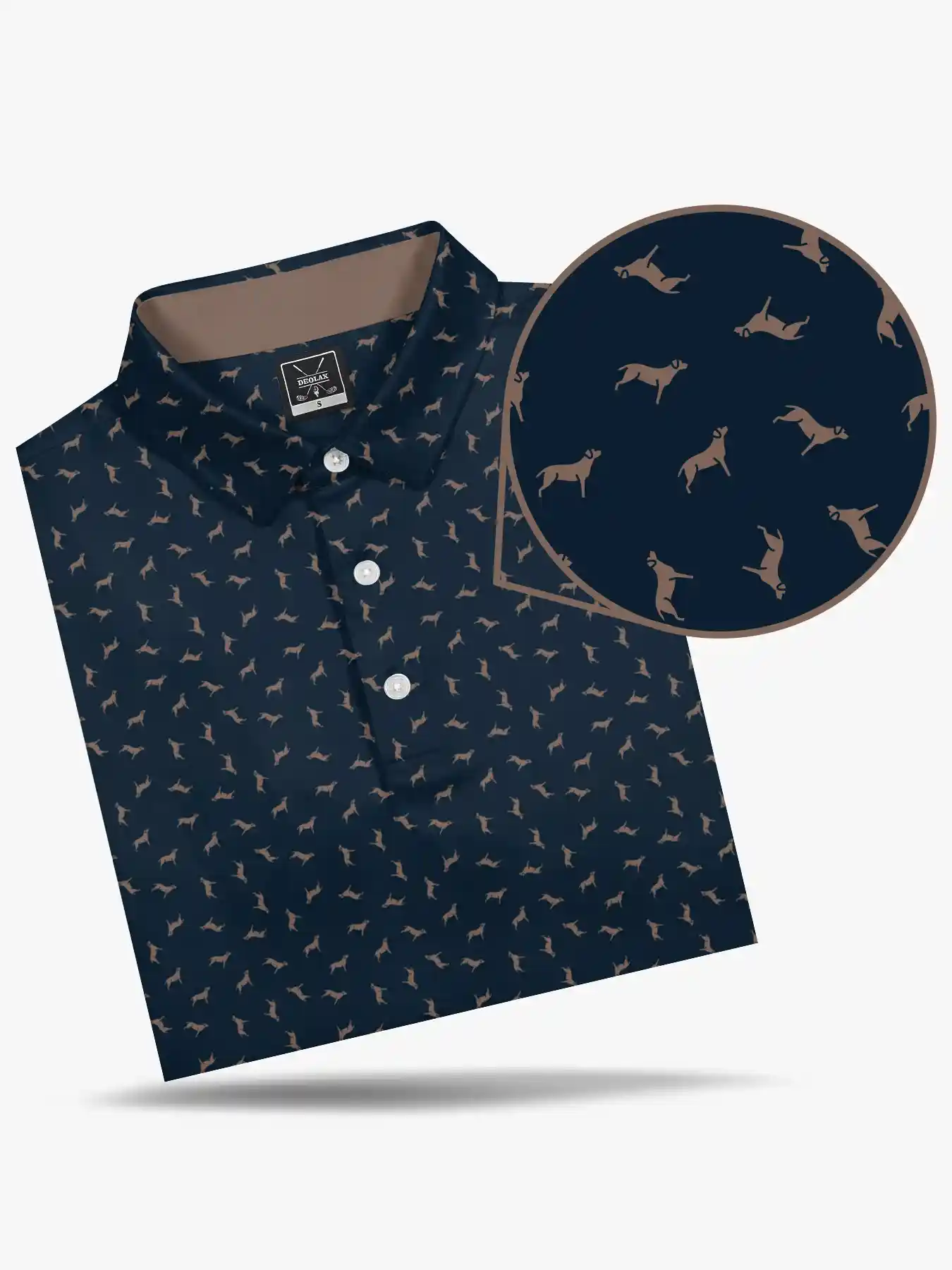 Labrador Links Dog Print Polo - Deolax