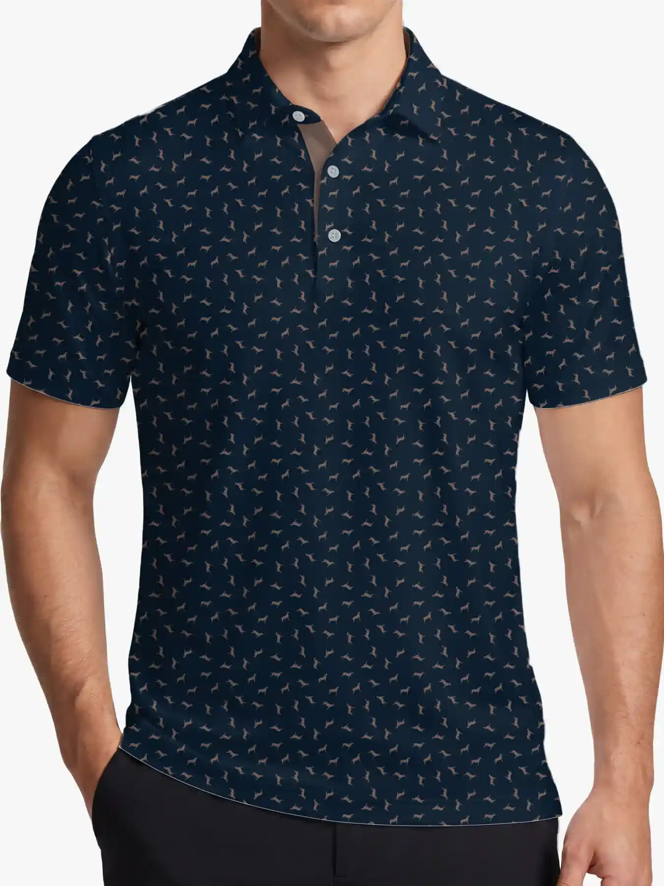 Labrador Links Dog Print Polo - Deolax