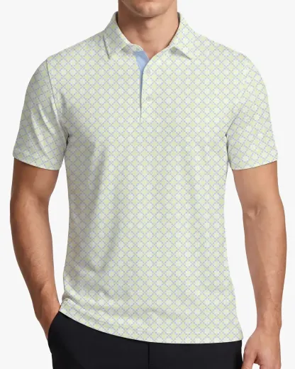  Lattice Print Polo - Deolax
