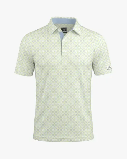  Lattice Print Polo - Deolax