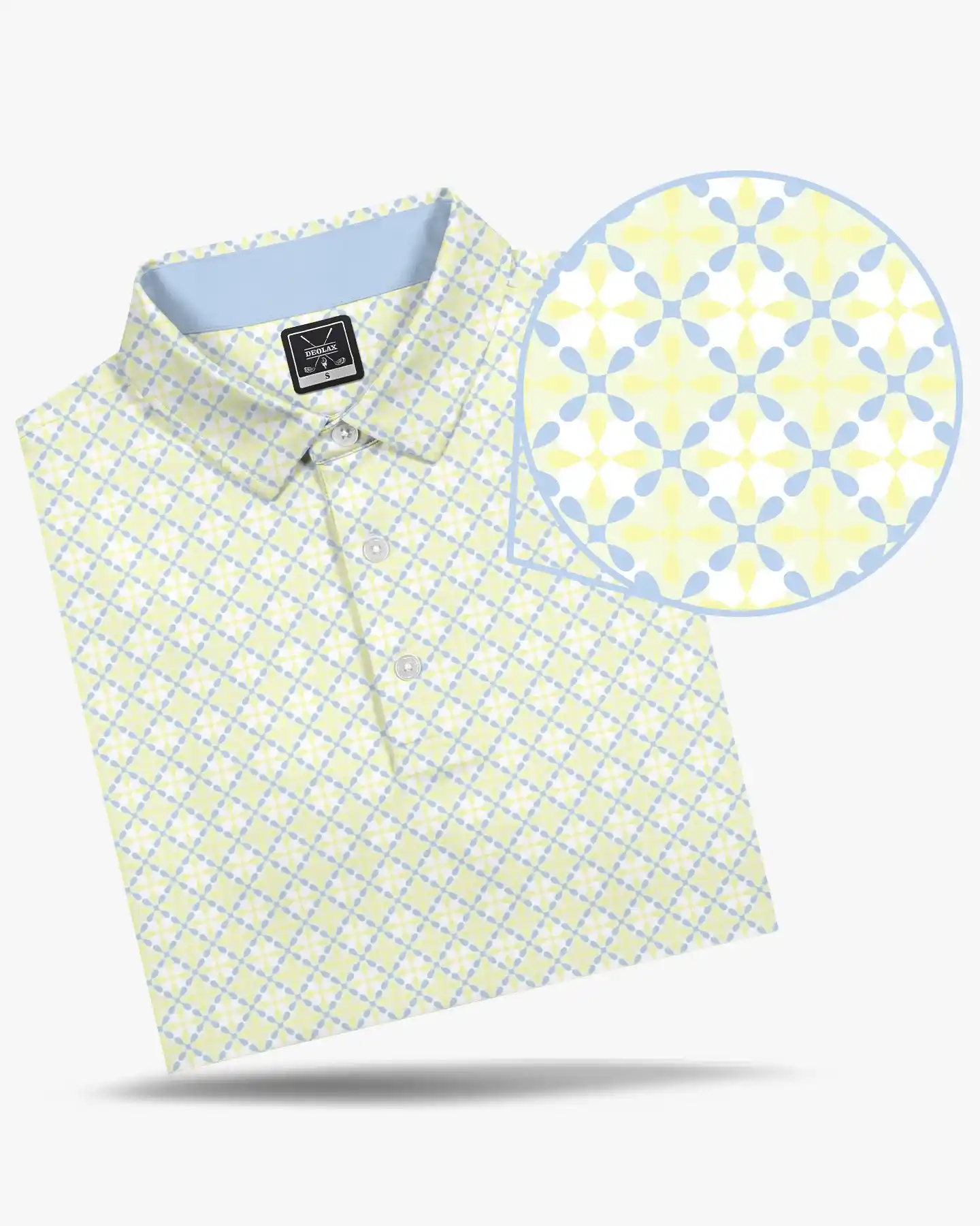  Lattice Print Polo - Deolax