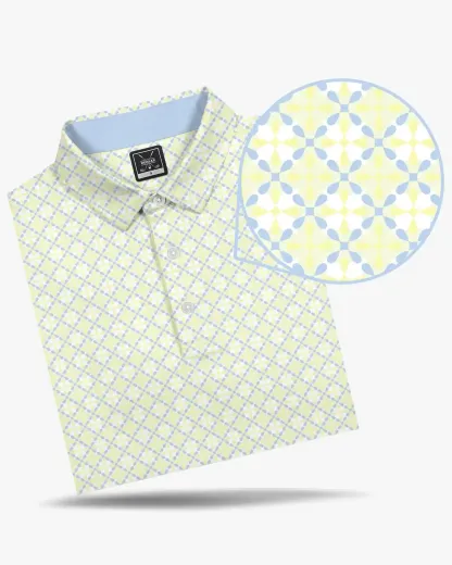  Lattice Print Polo - Deolax