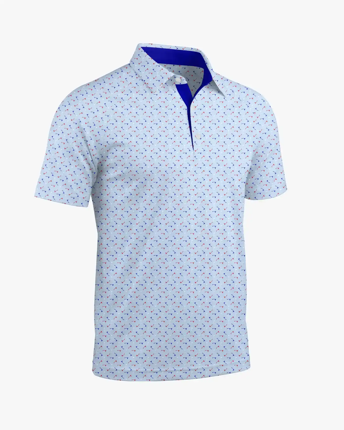 Light Blue Pin Hunter Polo - Deolax
