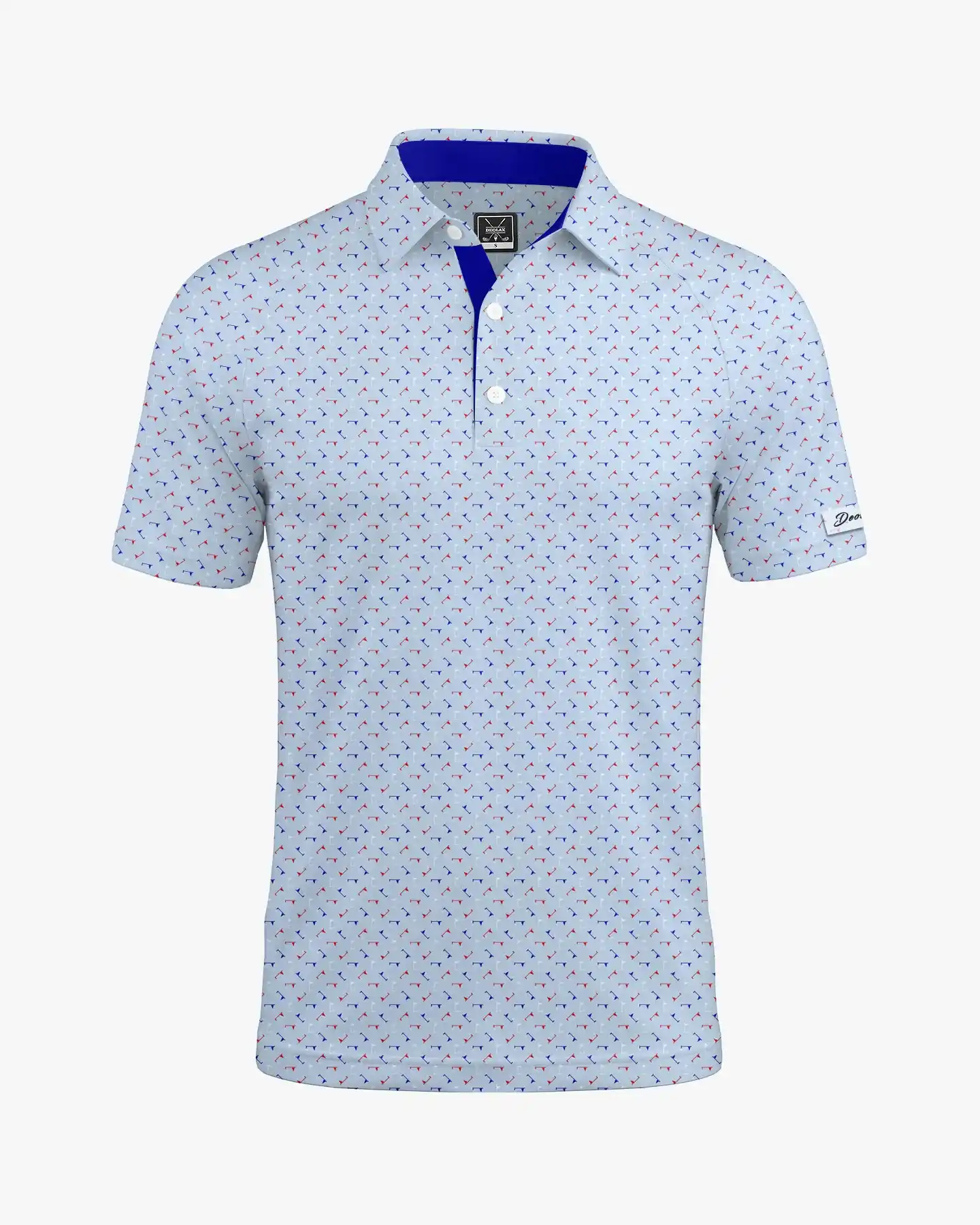 Light Blue Pin Hunter Polo - Deolax