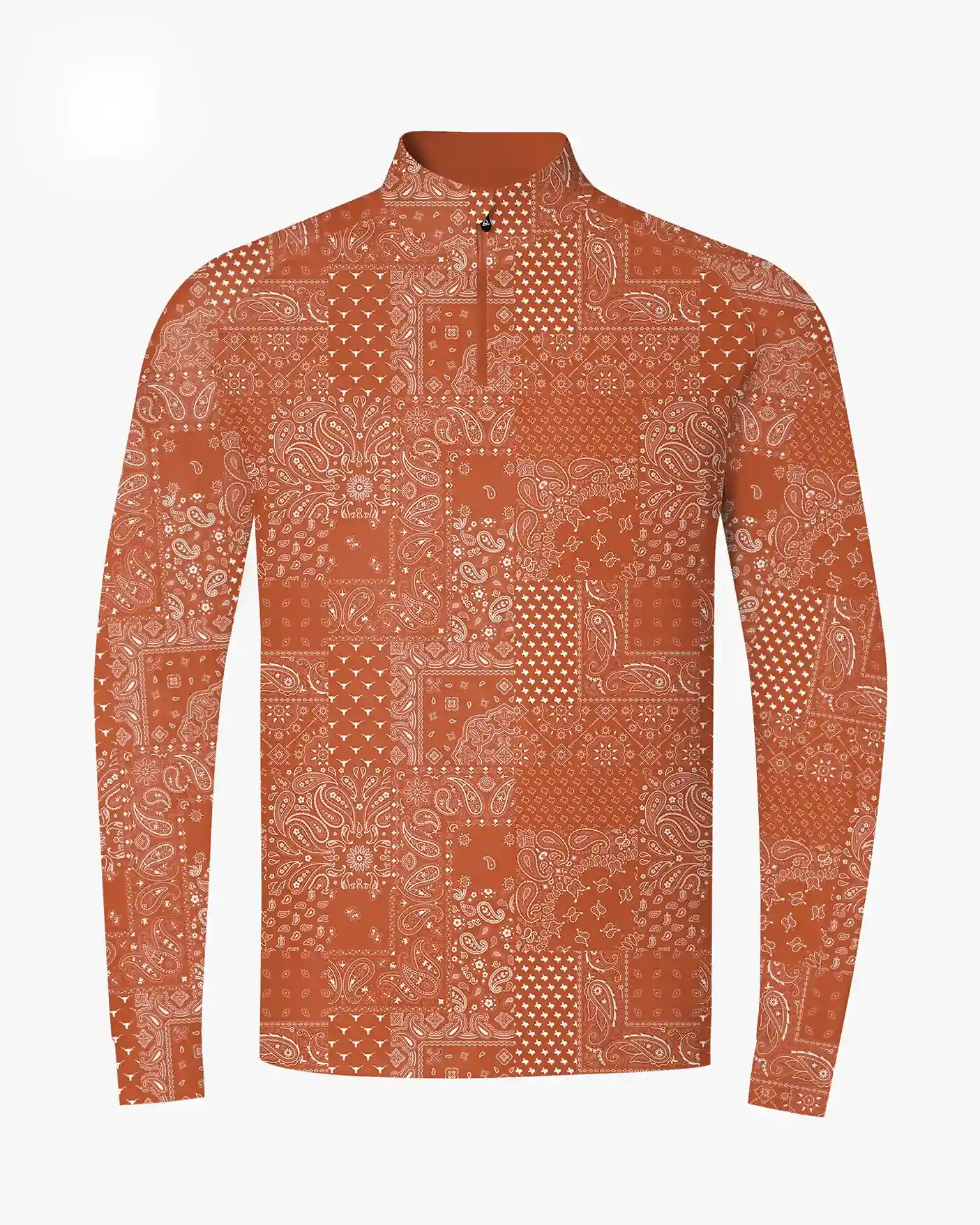 Longhorn Ranch Orange Quarter Zip - Deolax
