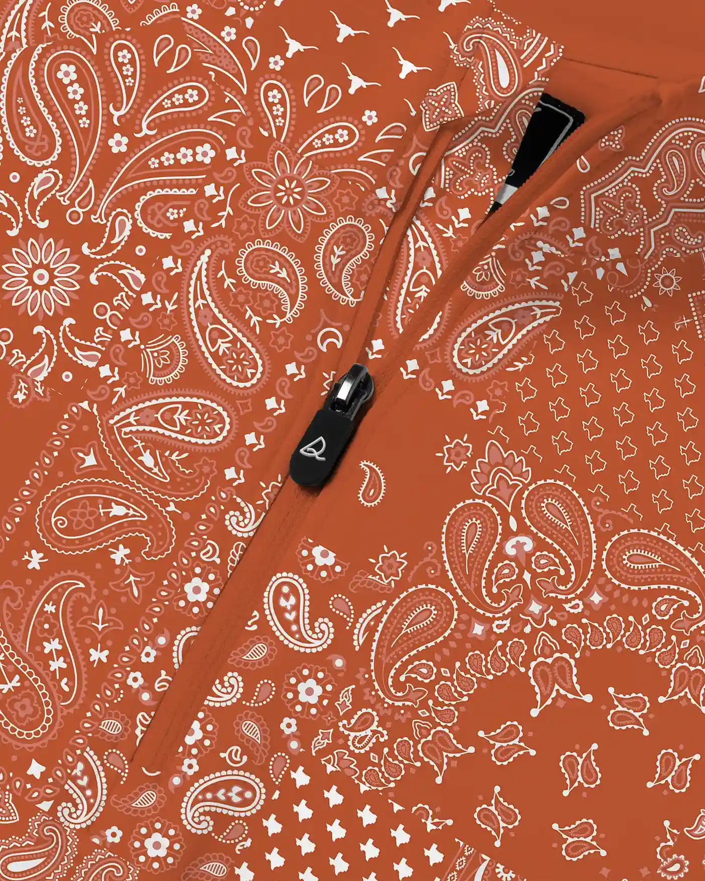 Longhorn Ranch Orange Quarter Zip - Deolax