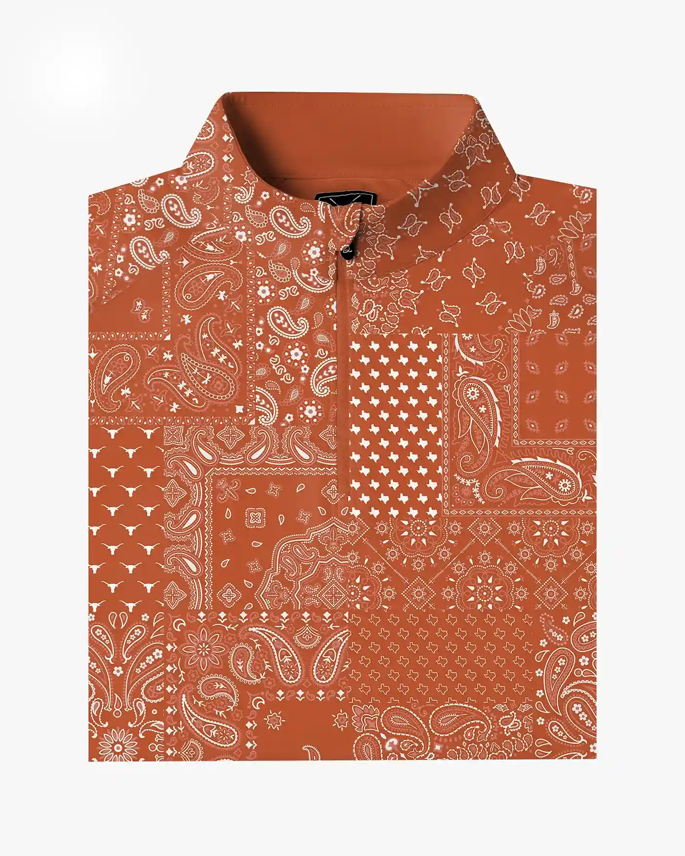 Longhorn Ranch Orange Quarter Zip - Deolax